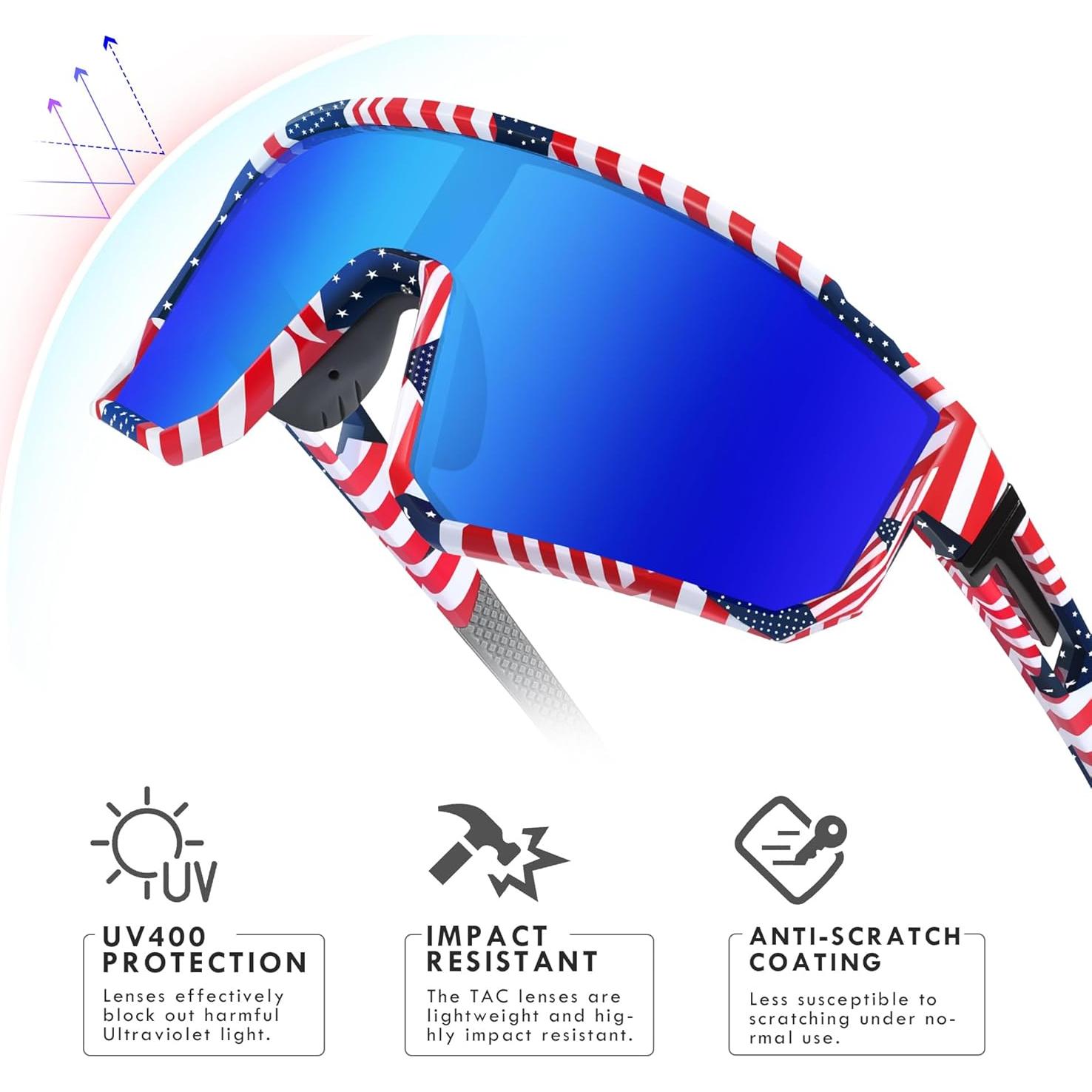Gafas de sol deportivas polarizadas UV400 para niños y niñas