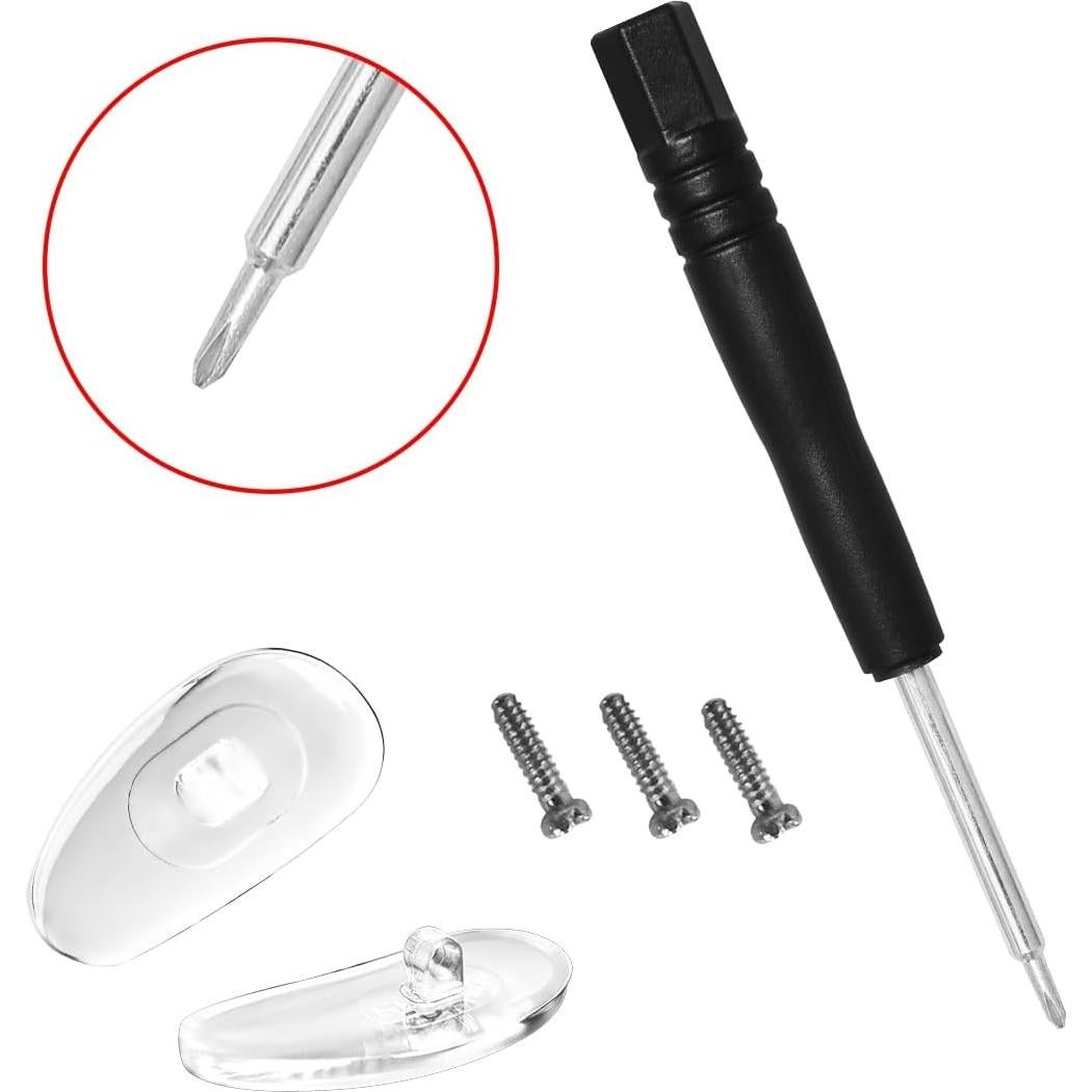 Almohadillas Nasales Atornillables Prada Plateadas - 2 Piezas