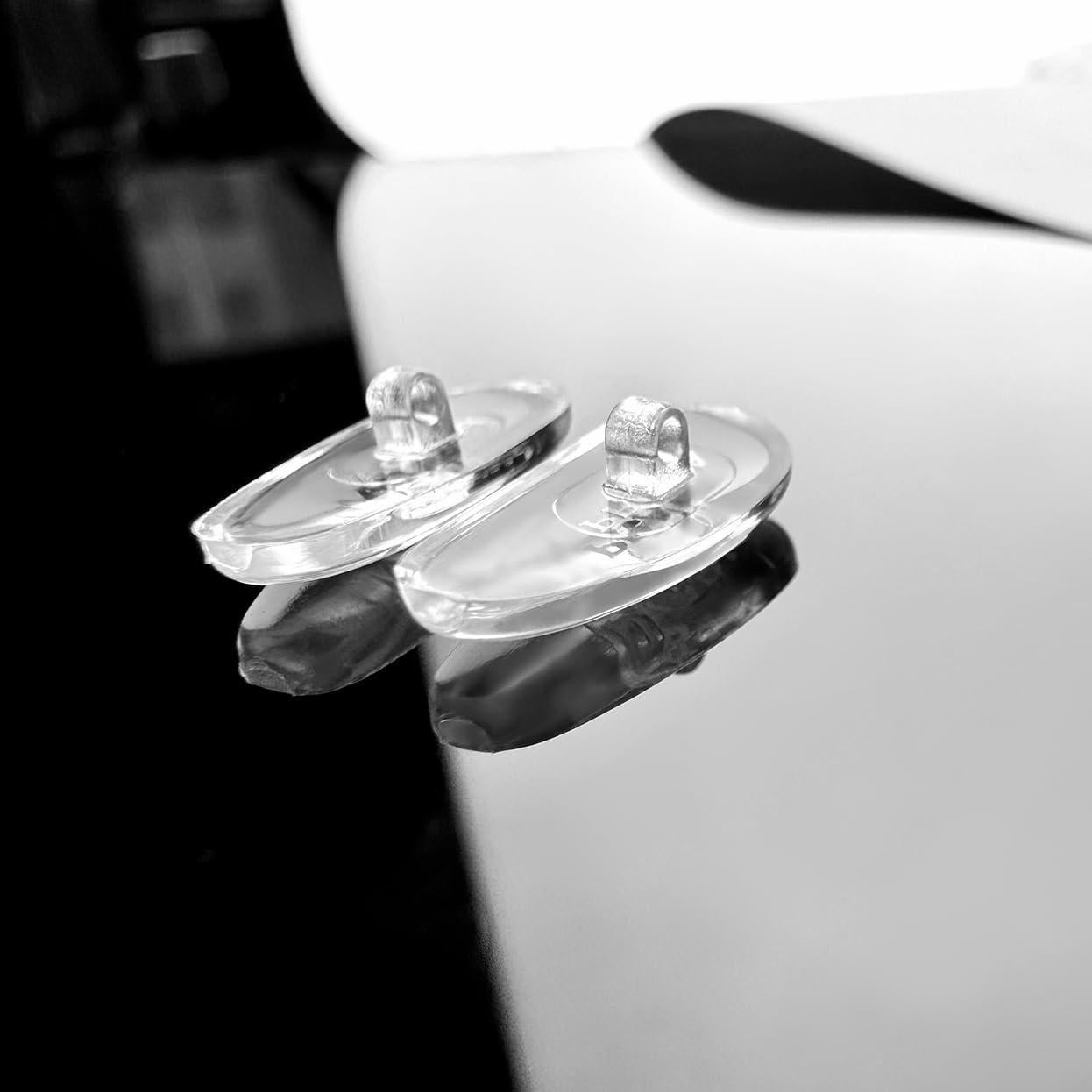 Almohadillas Nasales Atornillables Prada Plateadas - 2 Piezas