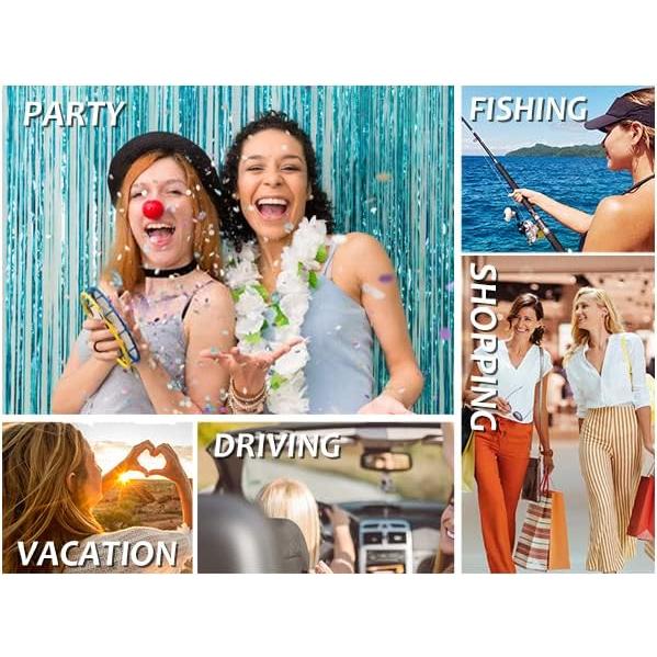 Gafas de Sol Retro Cuadradas FEISEDY UV400 Verde 50mm