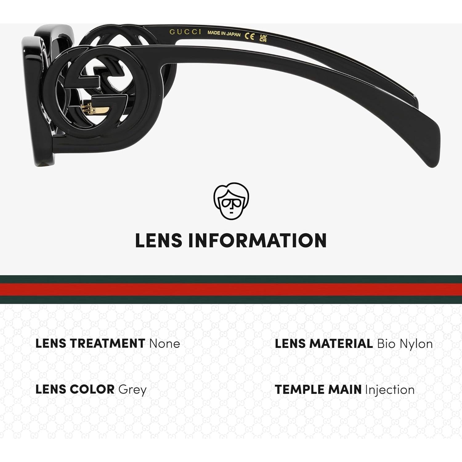 Gafas de Sol Gucci GG 1325S Rectangulares Negro 54mm