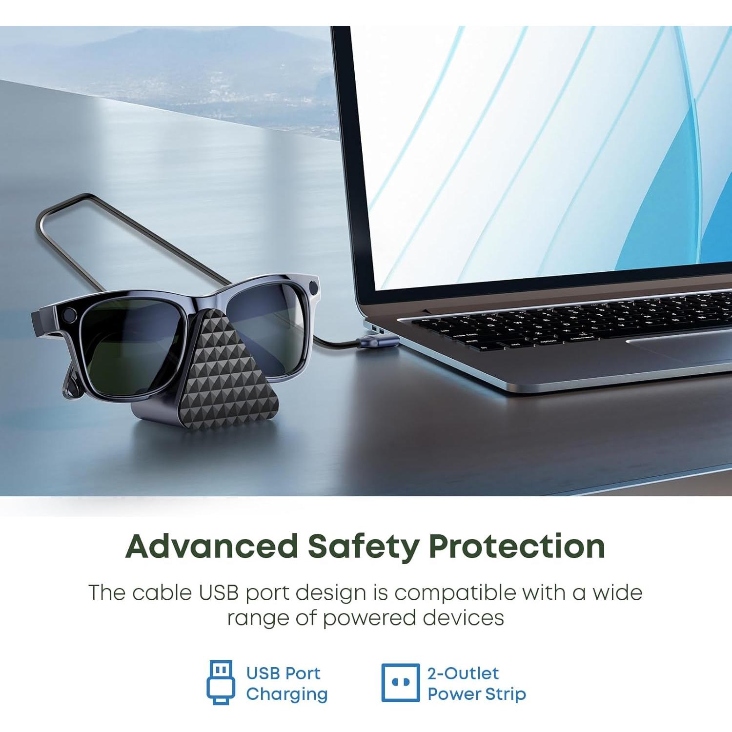 Cargador Portátil para Gafas Ray-Ban Meta - Negro