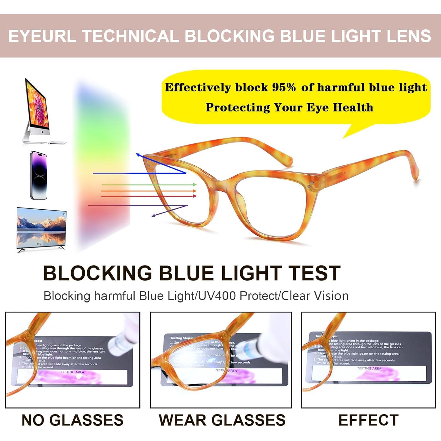 Gafas de lectura Cat Eye EYEURL para mujeres - Bloqueo luz azul UV400