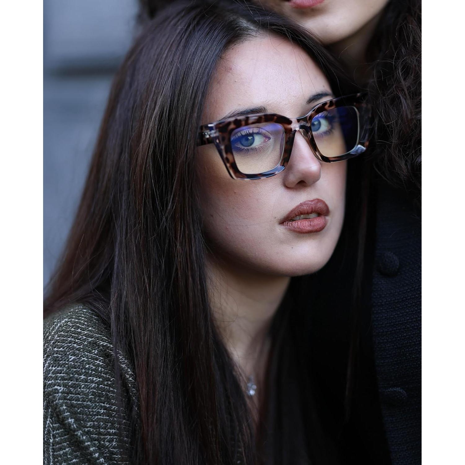 Gafas VISOONE TR90 estilo gato con bloqueo luz azul para mujeres
