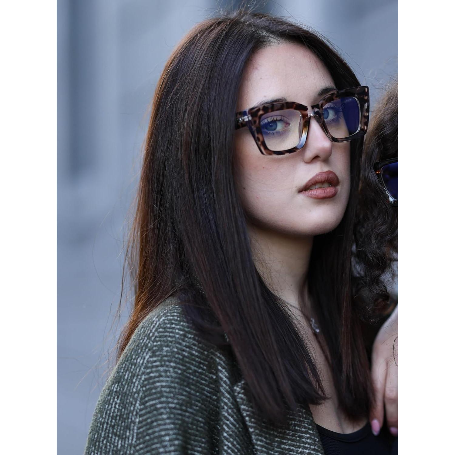 Gafas VISOONE TR90 estilo gato con bloqueo luz azul para mujeres