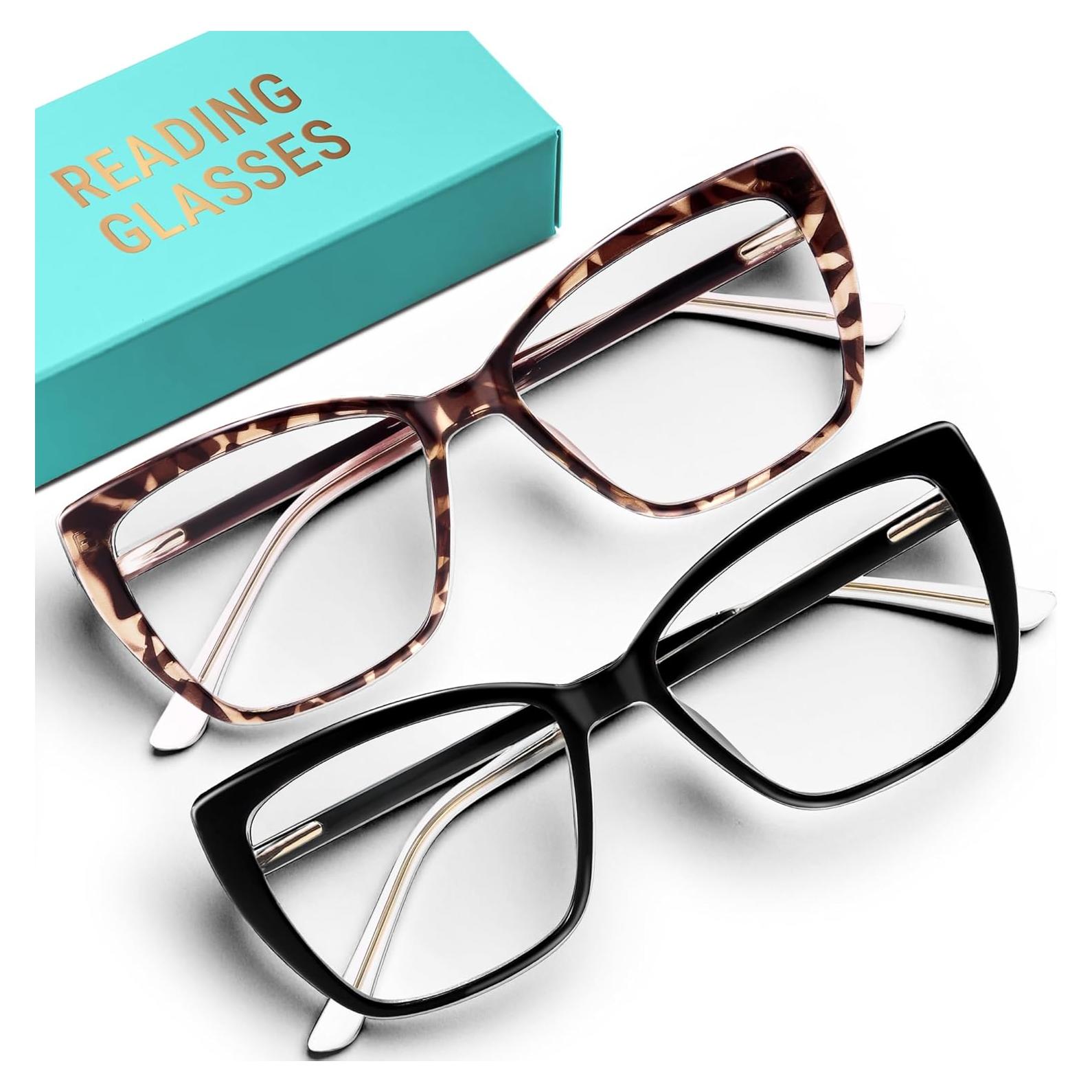 Gafas de lectura CCVOO para adultos unisex, bloqueo luz azul, 1.0x