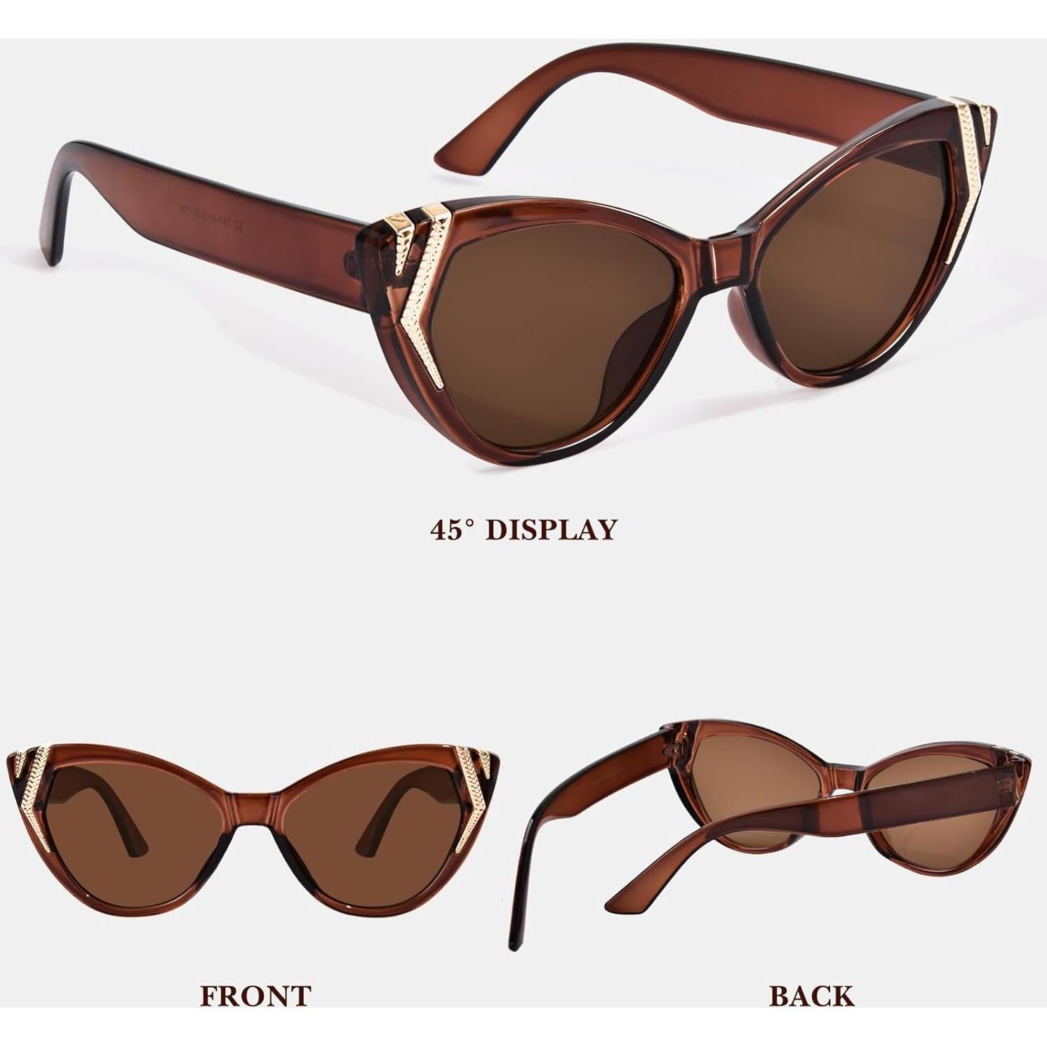 Gafas de sol Cat Eye OPTOFENDY para mujeres, estilo retro