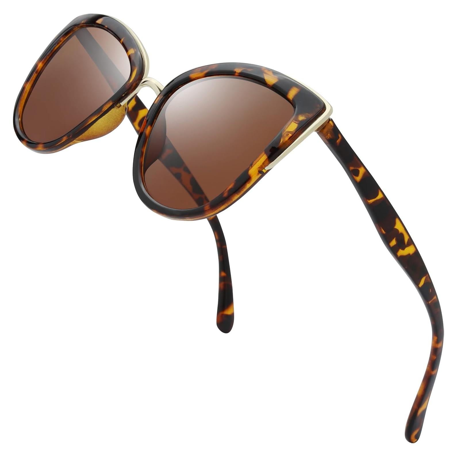 Gafas de Sol Retro Polarizadas Fresh Ojo de Gato - Demi Marrón