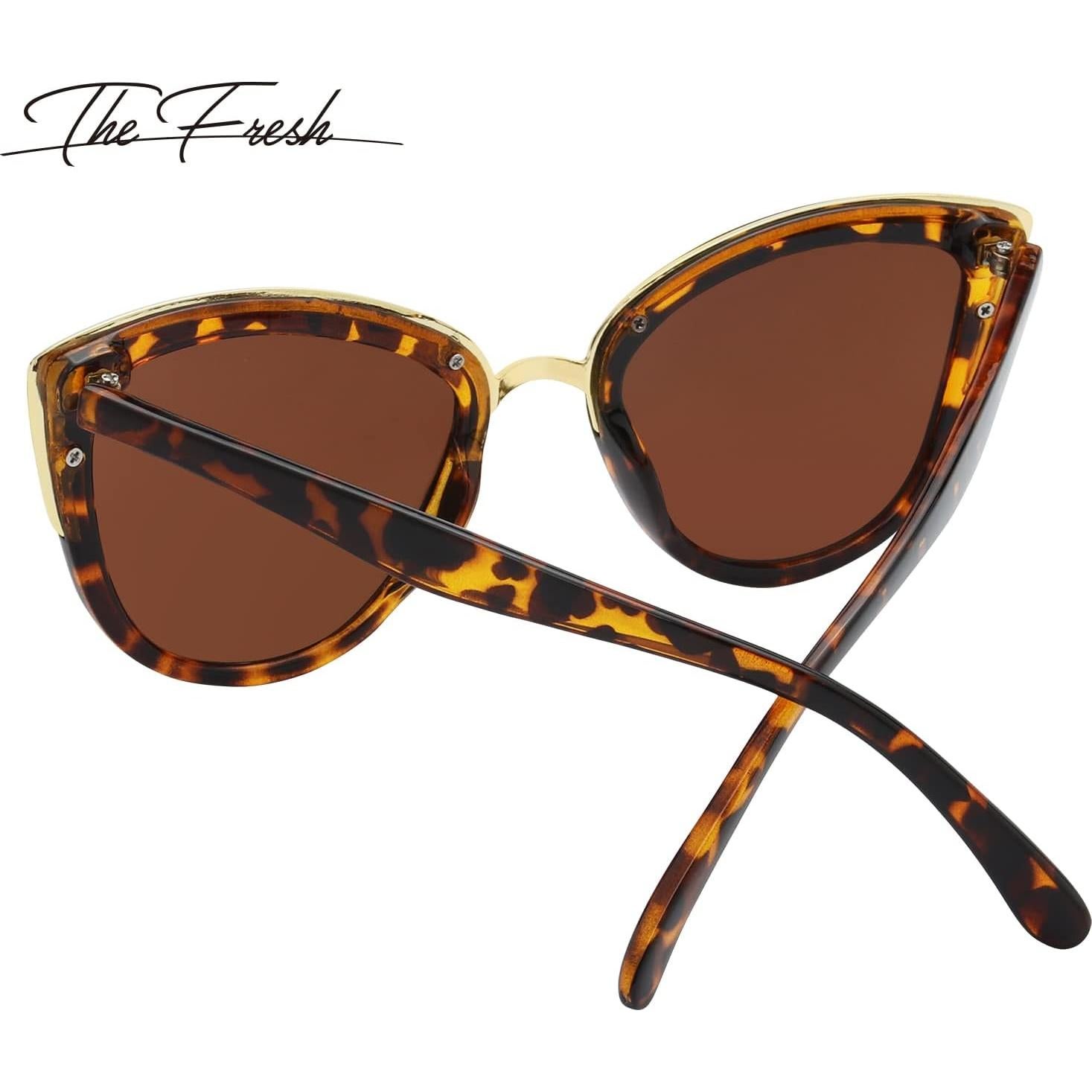 Gafas de Sol Retro Polarizadas Fresh Ojo de Gato - Demi Marrón