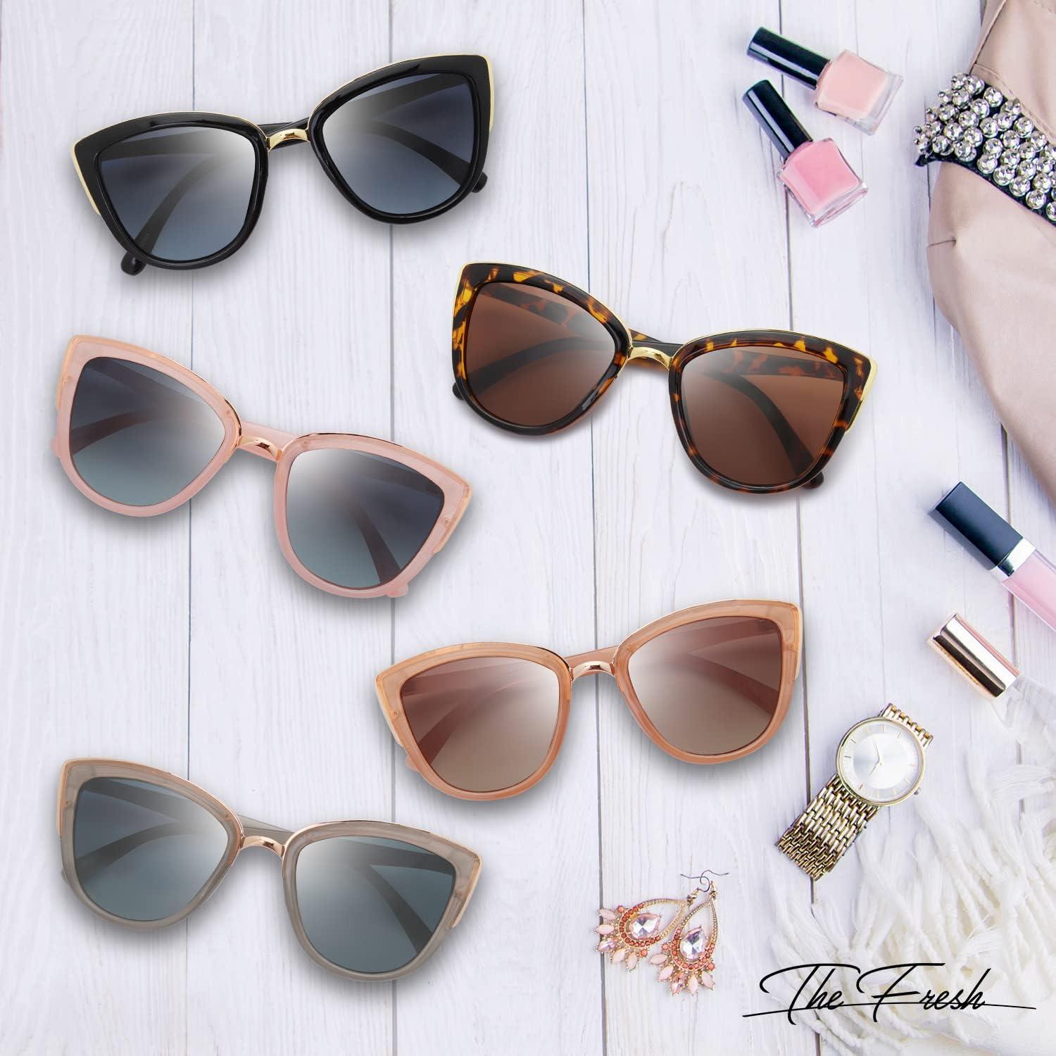 Gafas de Sol Retro Polarizadas Fresh Ojo de Gato - Demi Marrón