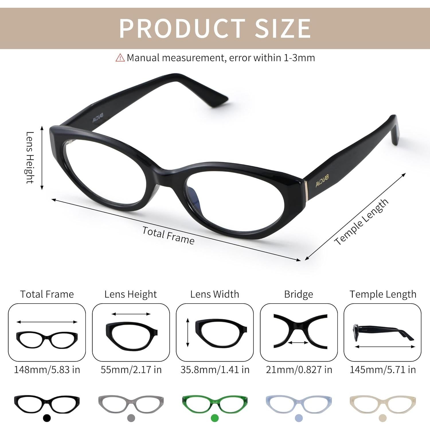 Gafas de luz azul AVDLAB para mujer AB2211 - Ojo de gato gris