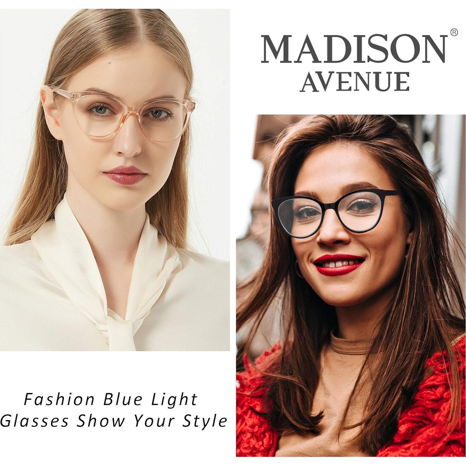 Gafas de Bloqueo de Luz Azul Madison Avenue 2 Pack Ojos de Gato