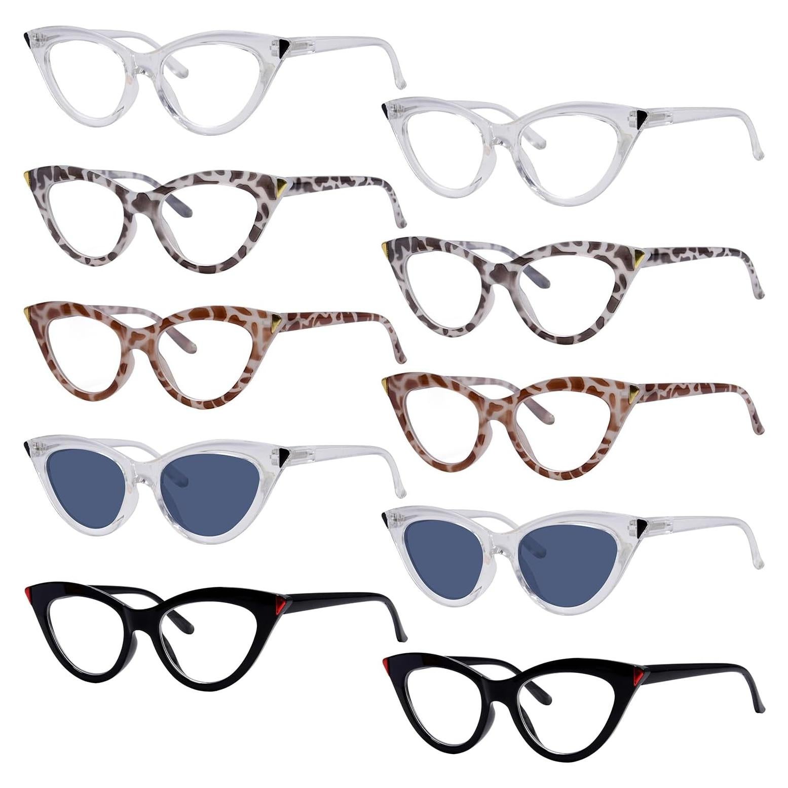 Eyekepper Gafas de Lectura Pequeñas 10 Paquetes +3.75 Dama