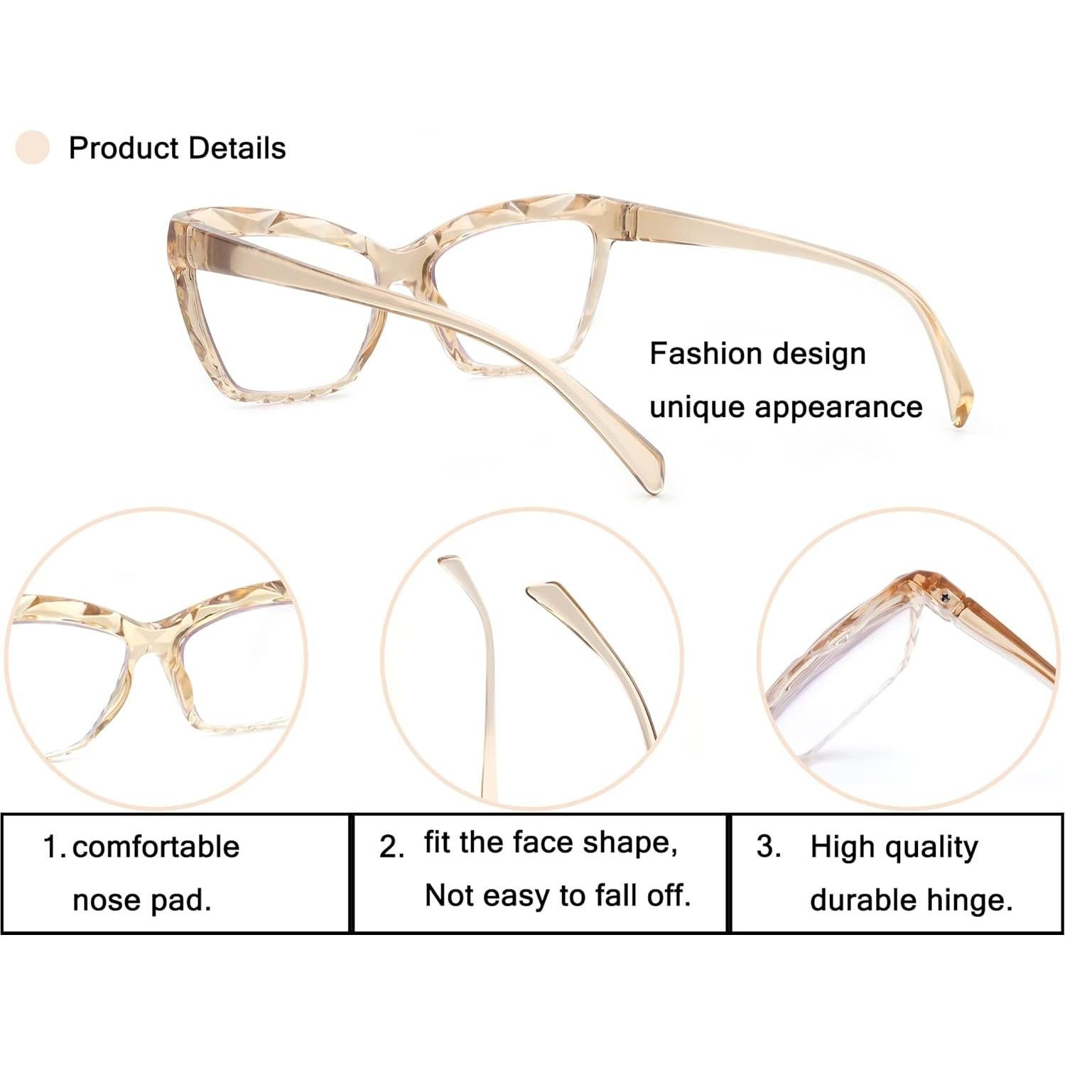 Gafas de lectura para mujeres +3.0 con bloqueo luz azul - 4 pk