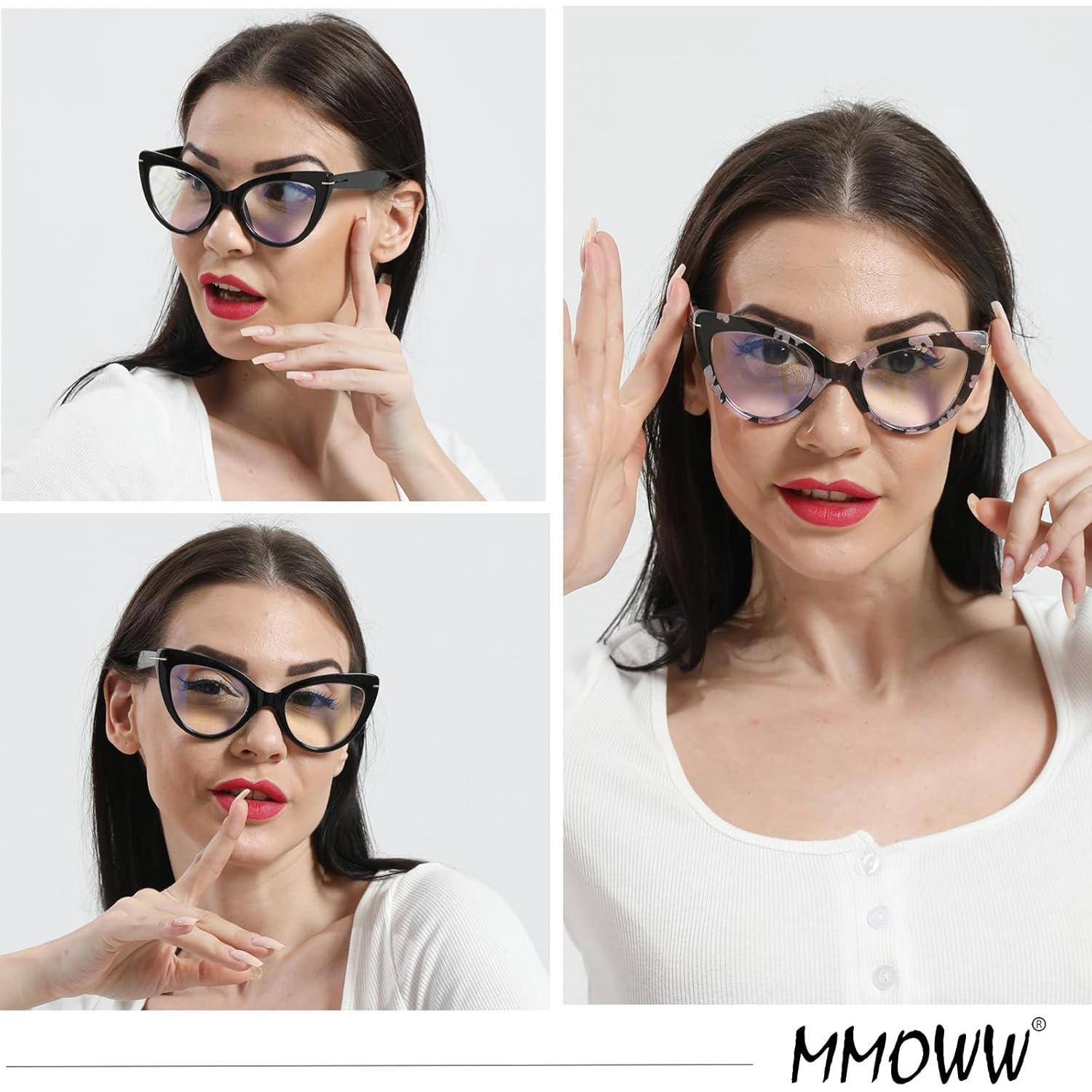 Gafas de Lectura Ojo de Gato MMOWW 1.5x Anti Luz Azul Mujeres
