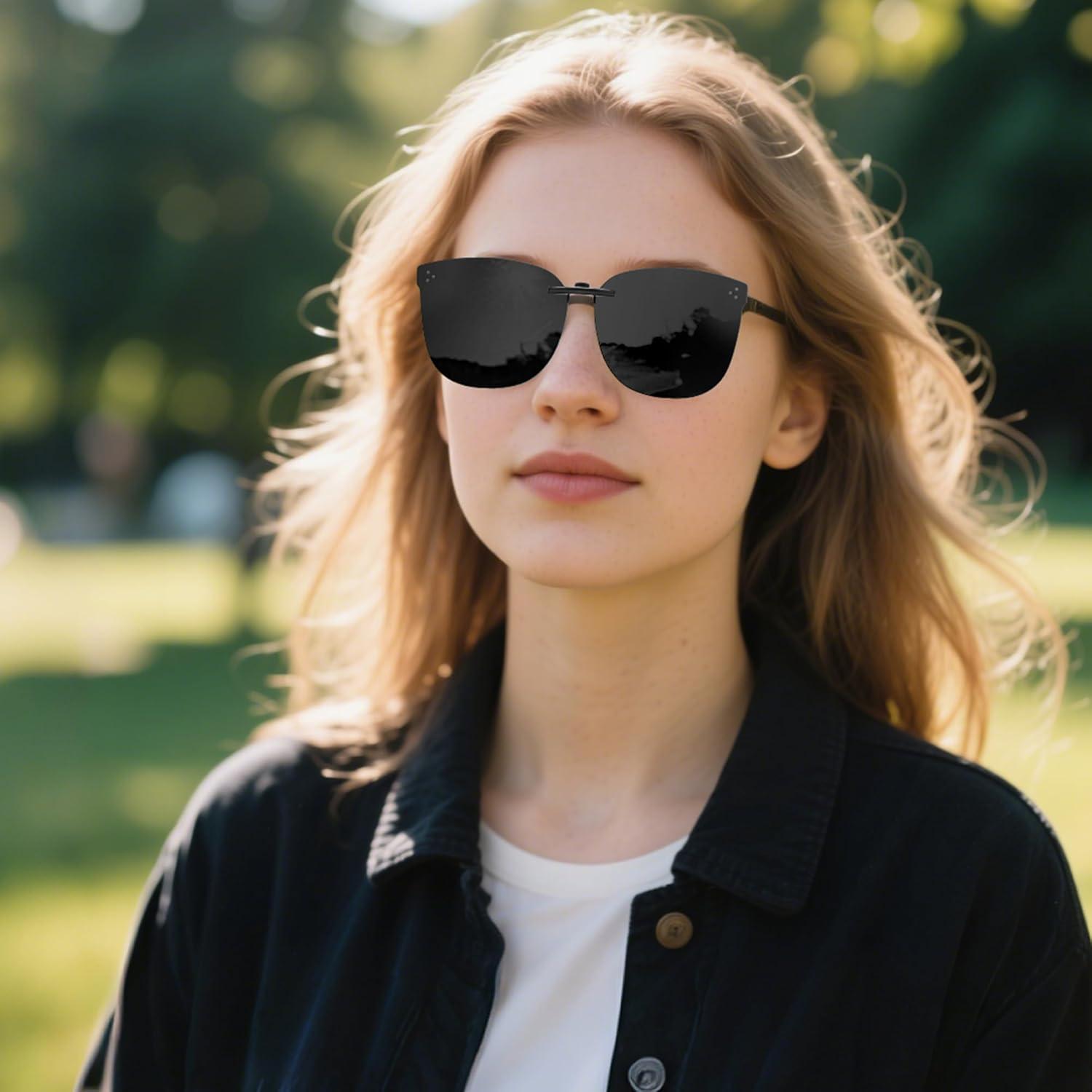 Gafas de Sol Clip On VIEWBETTER Polarizadas UV Gris