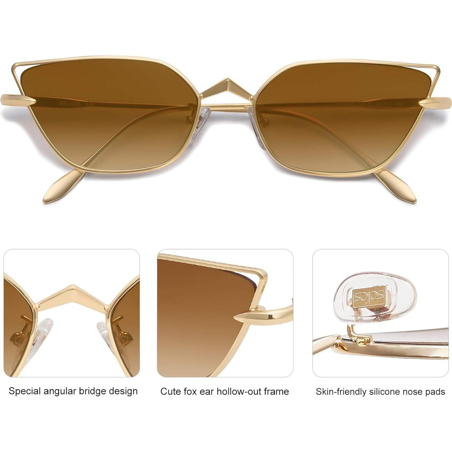 Gafas de sol cateye SojoS SJ1127A UV400 para mujeres