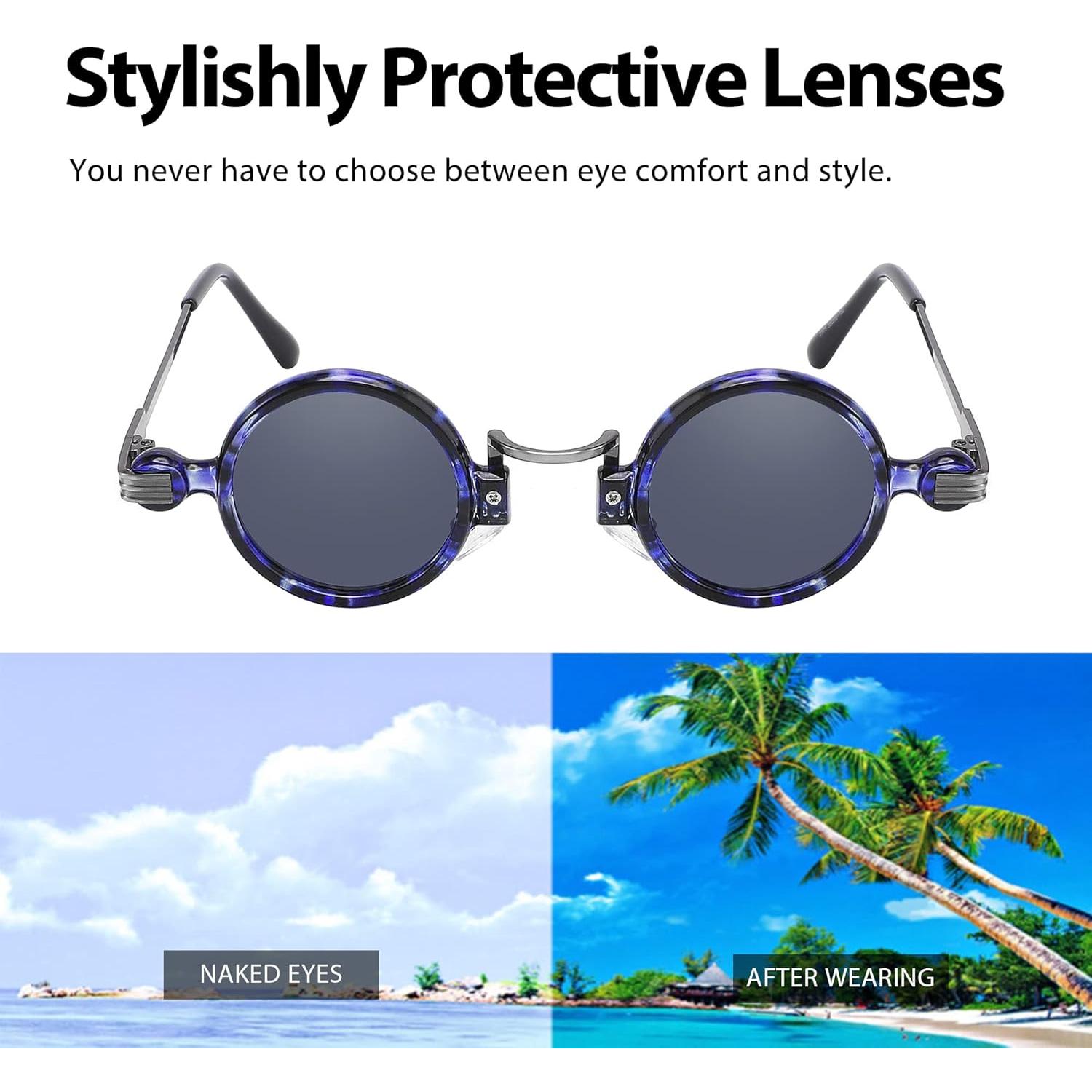 Gafas de sol redondas retro Technigadgets Isaac UV400