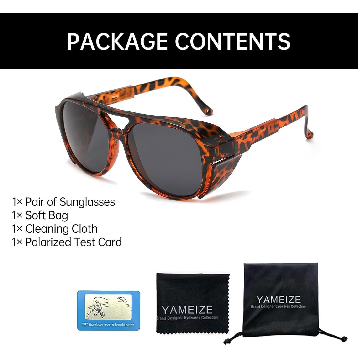 Gafas de Sol Góticas Polarizadas YAMEIZE UV400 Unisex