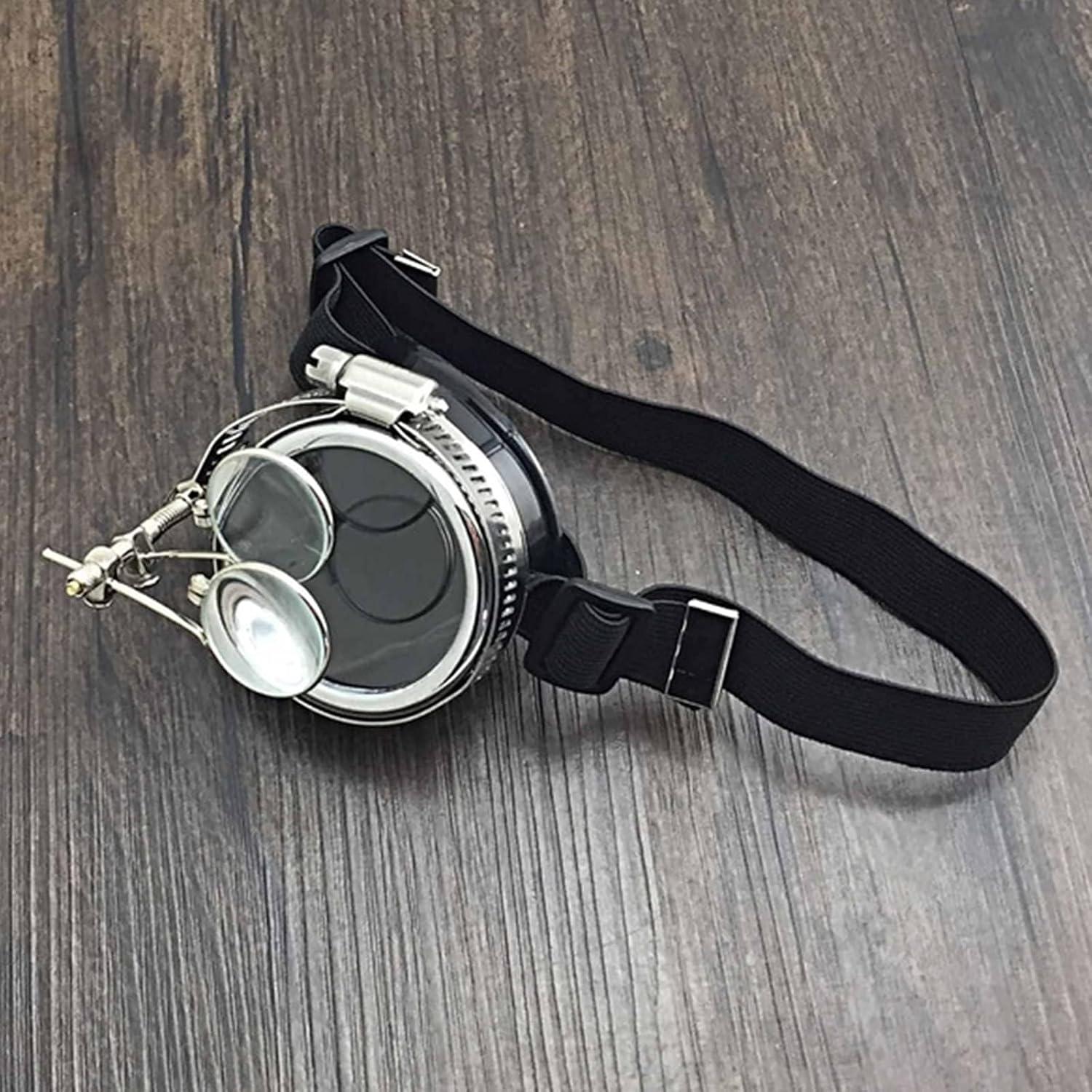 Gafas de Monóculo Steampunk Halloween con Lupa - Adulto Unisex