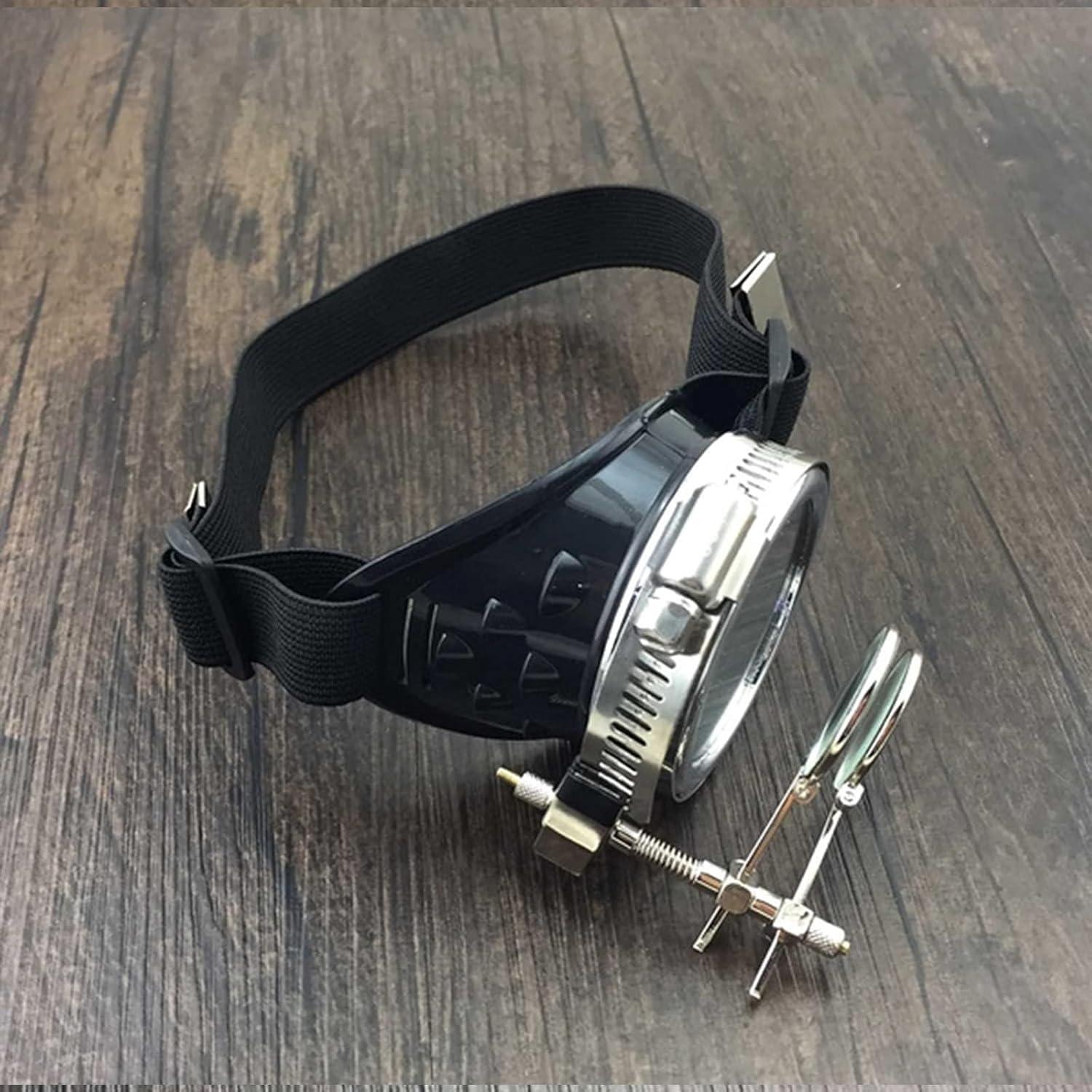 Gafas de Monóculo Steampunk Halloween con Lupa - Adulto Unisex