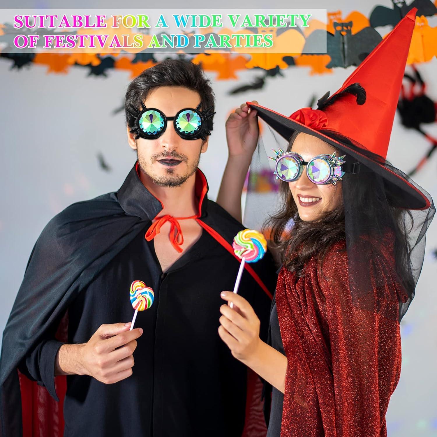 Gafas Steampunk Caleidoscópicas 6 Piezas para Festival