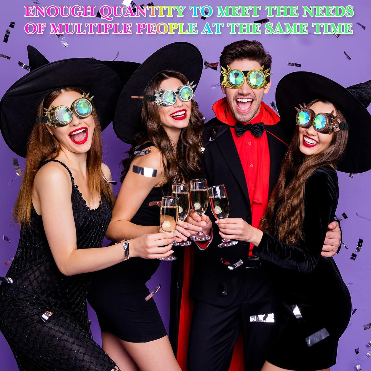 Gafas Steampunk Caleidoscópicas 6 Piezas para Festival