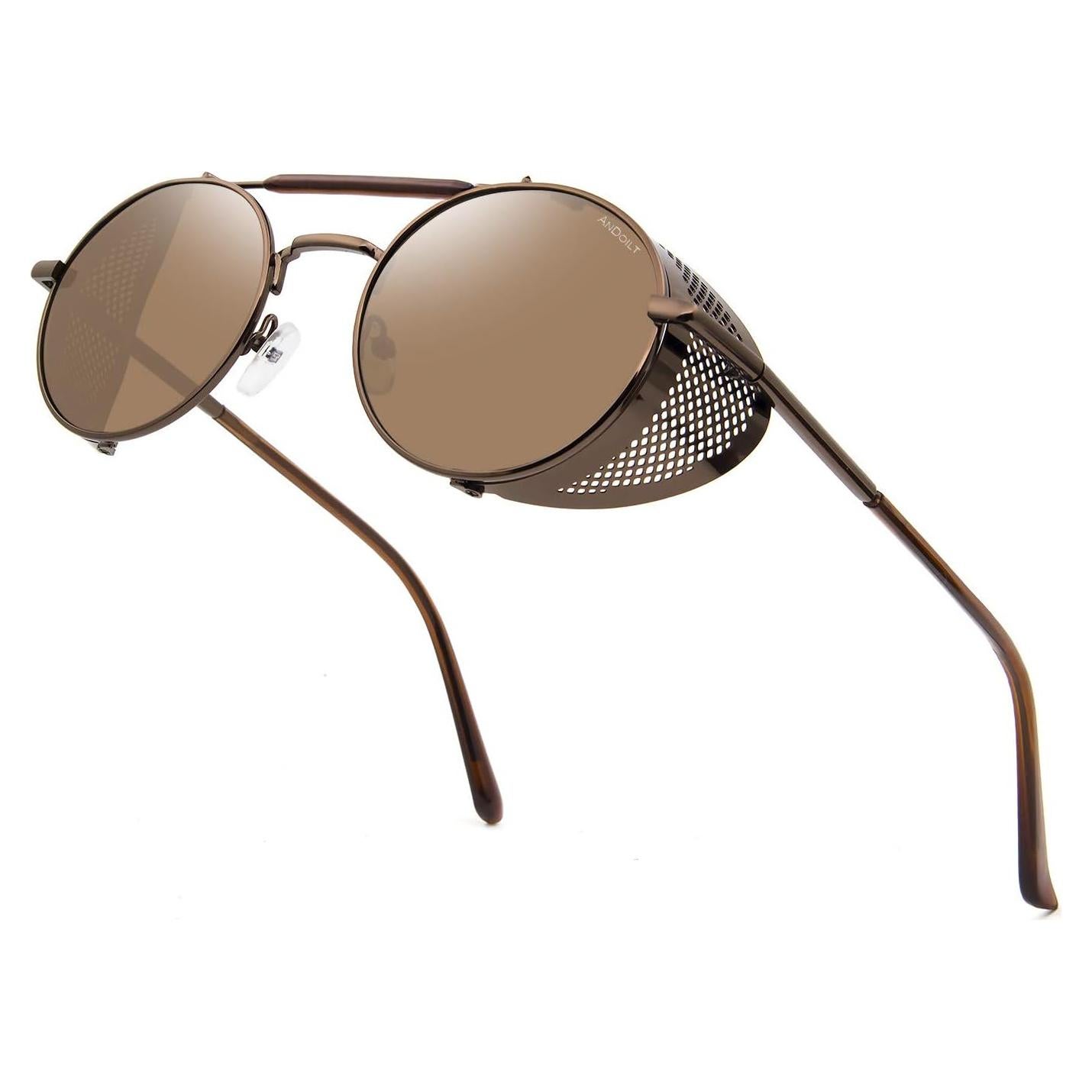 Gafas de sol Steampunk ANDOILT UV400 unisex marco metalico