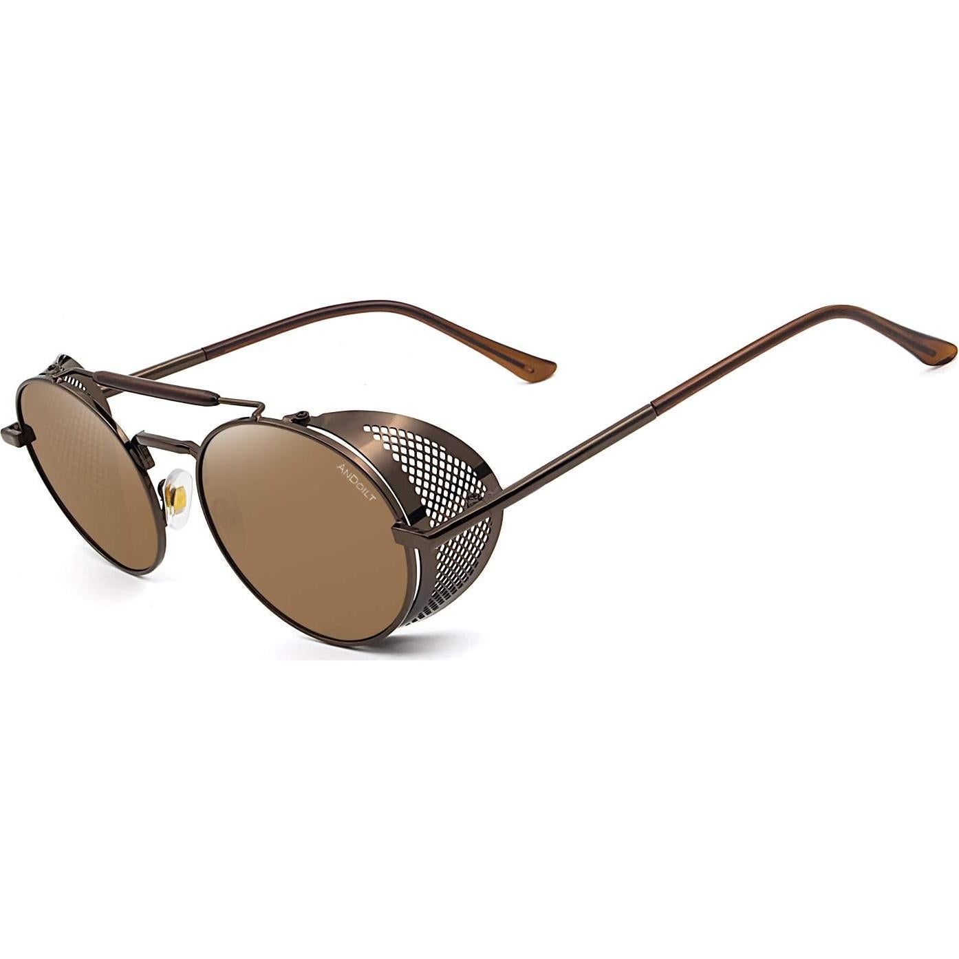 Gafas de sol Steampunk ANDOILT UV400 unisex marco metalico