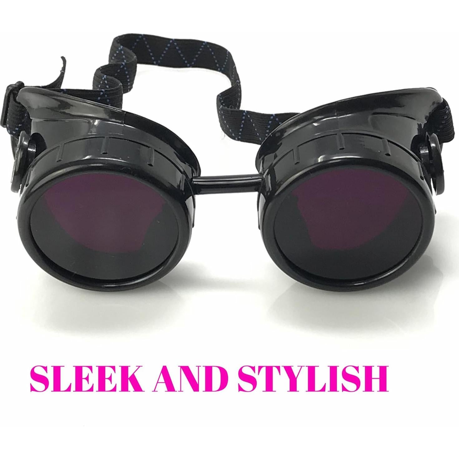 Gafas Steampunk Moradas de Protección Ocular para Disfraces