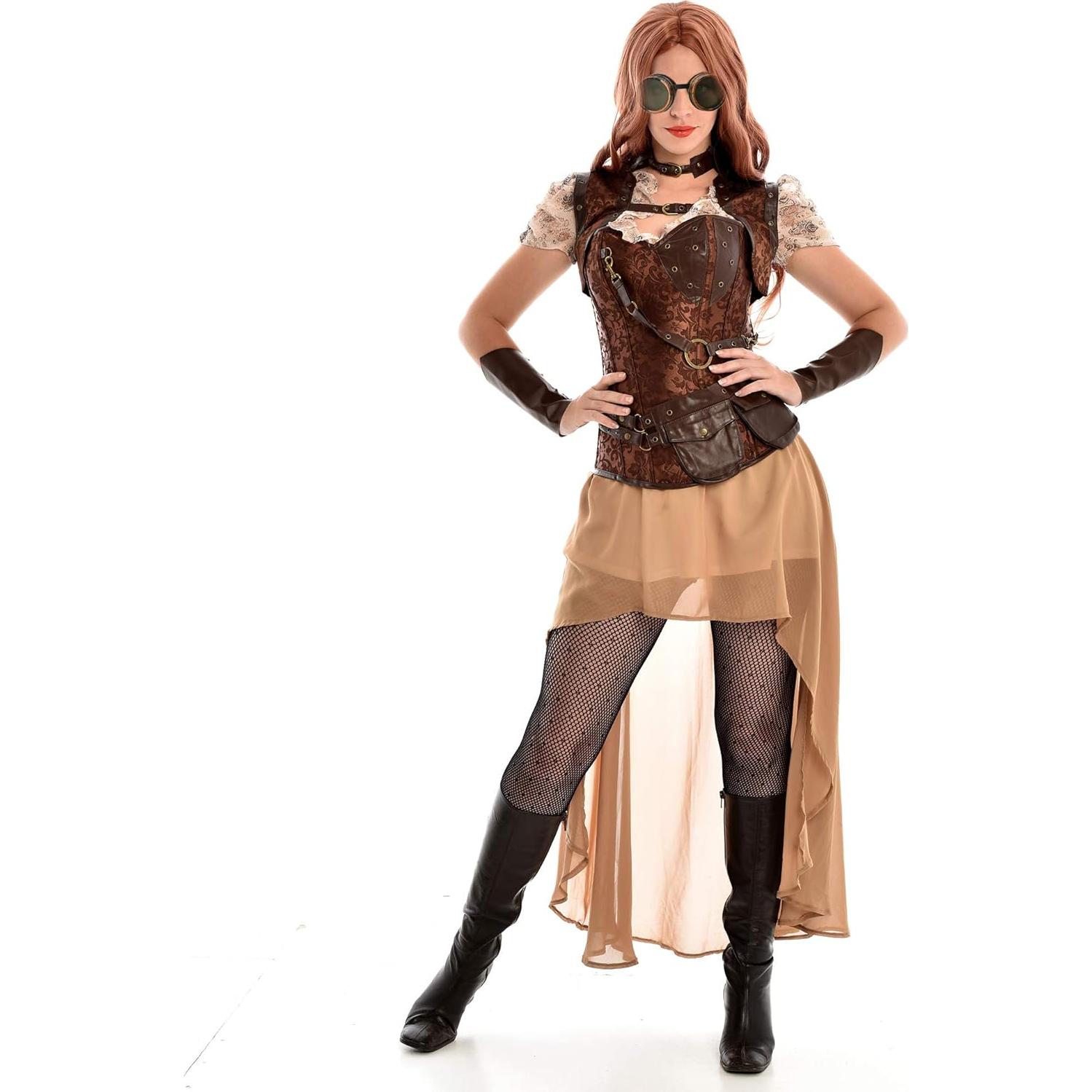 Gafas Steampunk Skeleteen para Disfraz - Cyberpunk - 12.7 cm