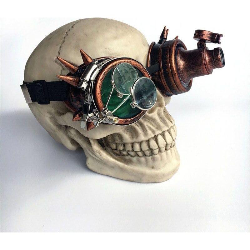 Gafas Steampunk Kaleidoscopio Lelinta Ajustables Verde-Cobre