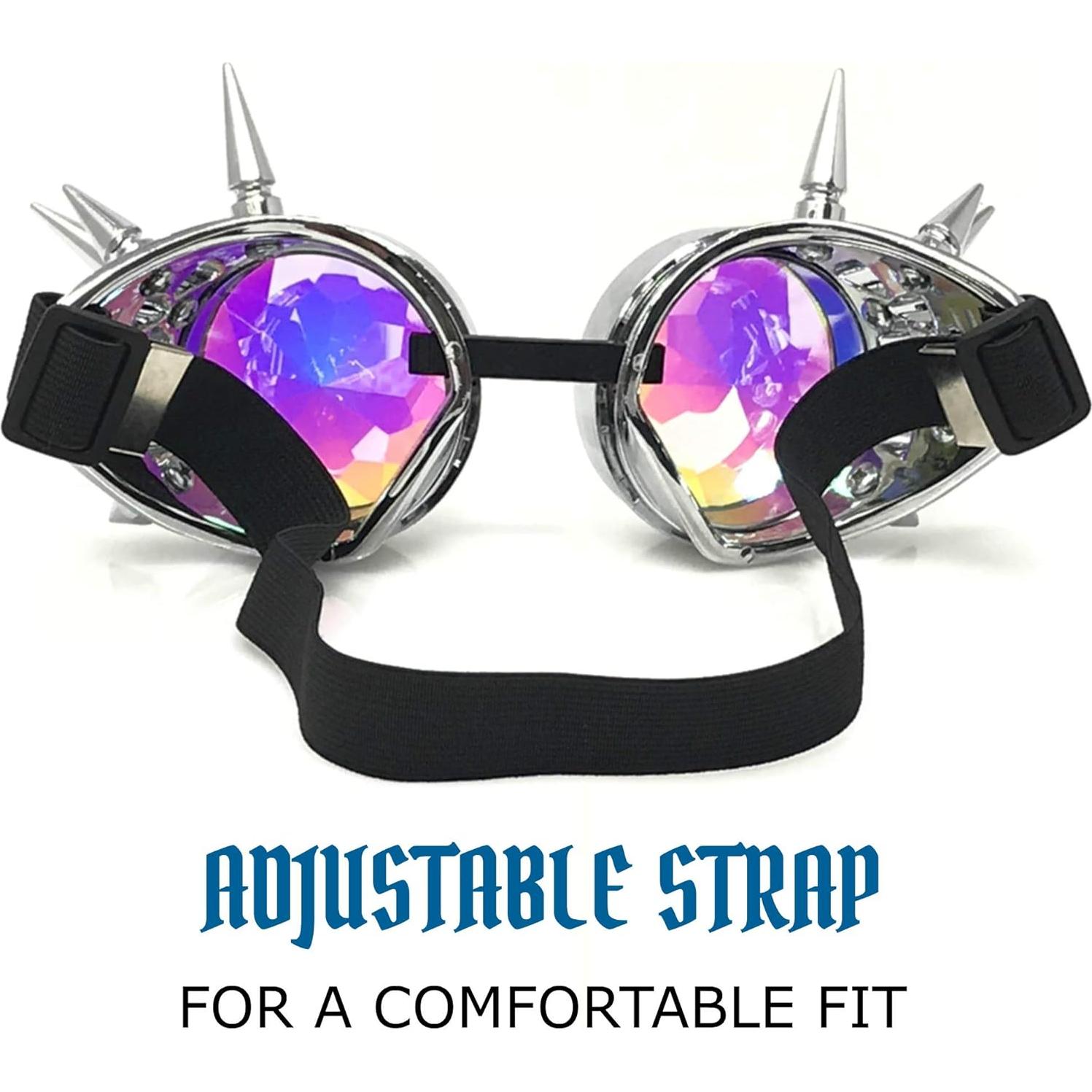 Gafas Steampunk UMBRELLALABORATORY con Lentes Arcoíris 3D