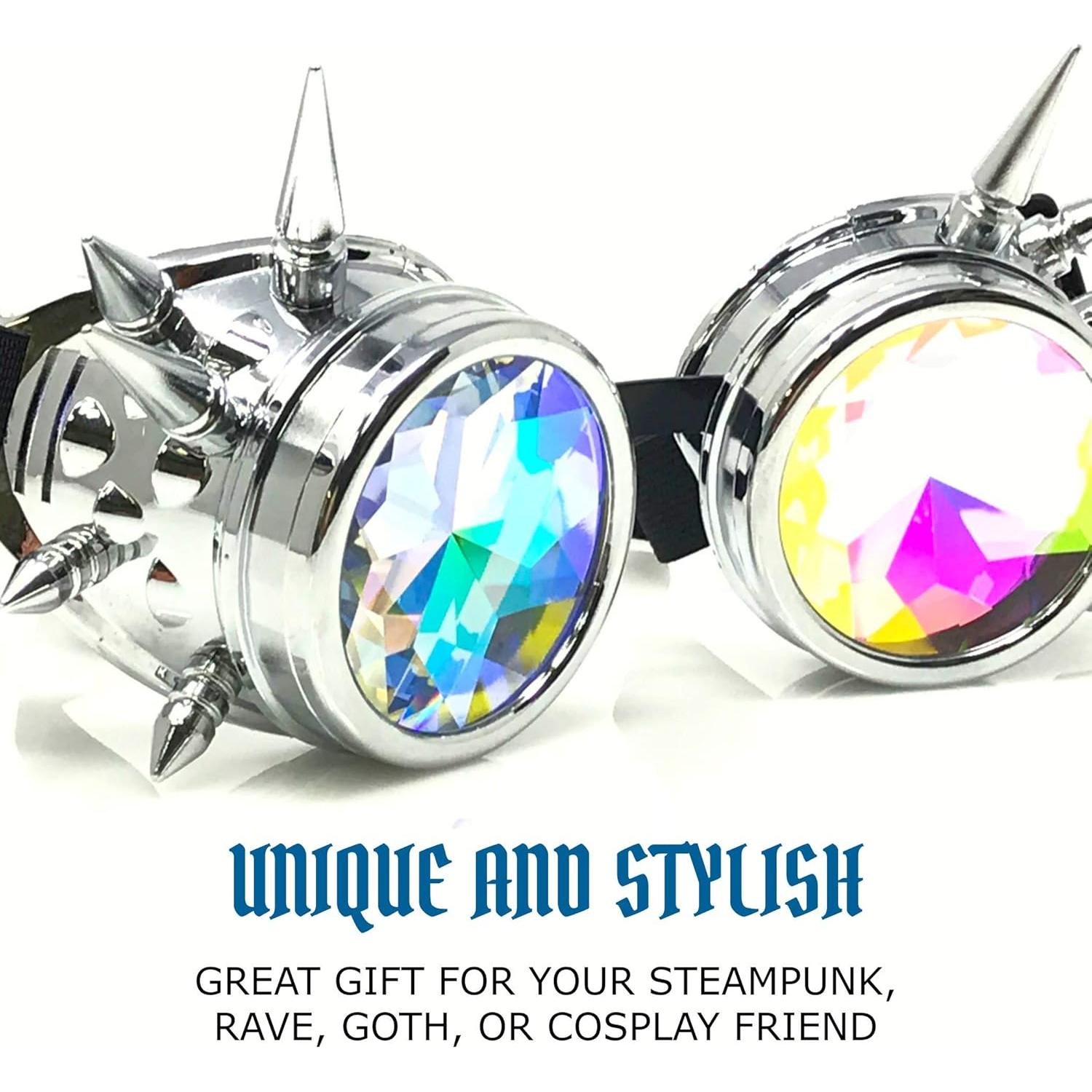 Gafas Steampunk UMBRELLALABORATORY con Lentes Arcoíris 3D