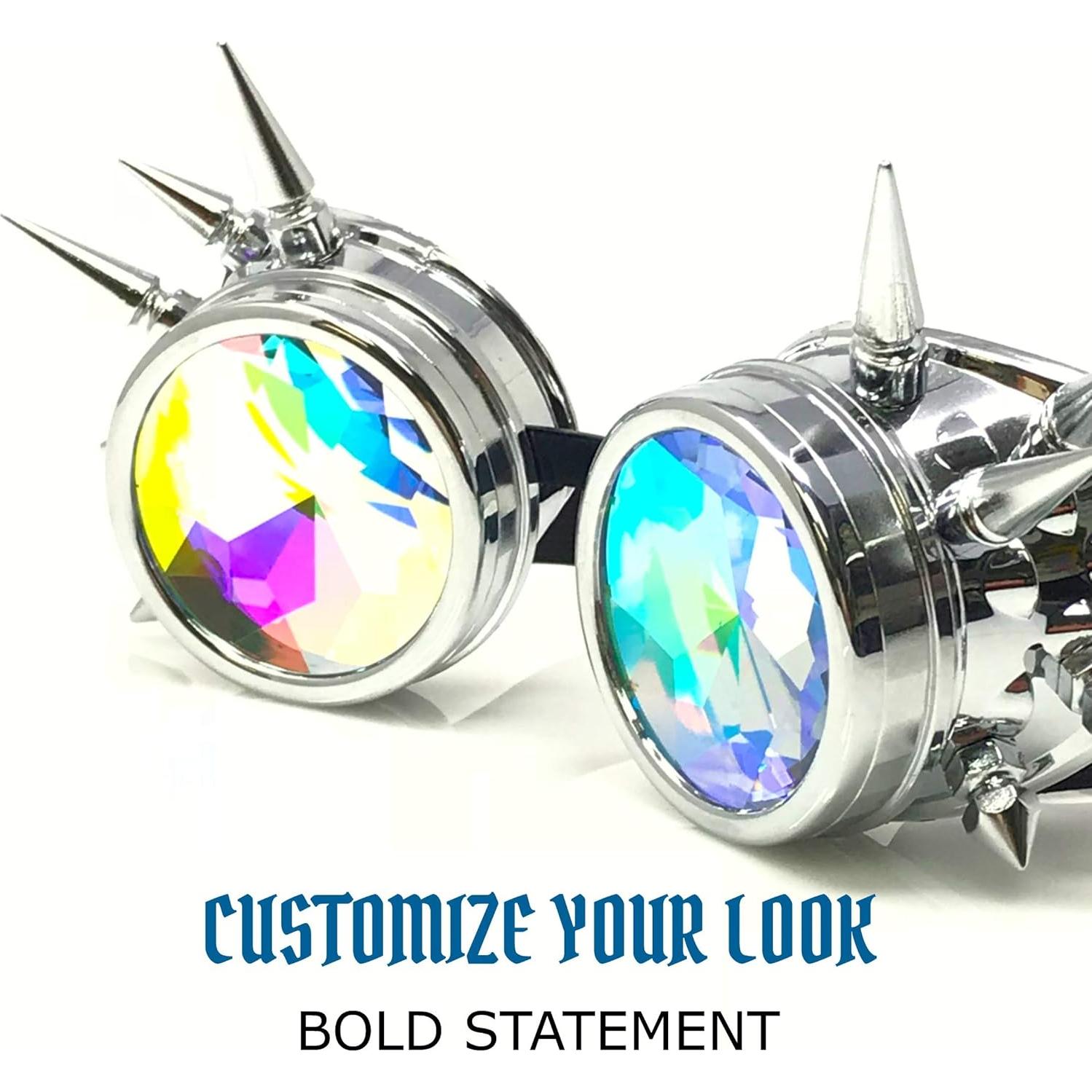 Gafas Steampunk UMBRELLALABORATORY con Lentes Arcoíris 3D