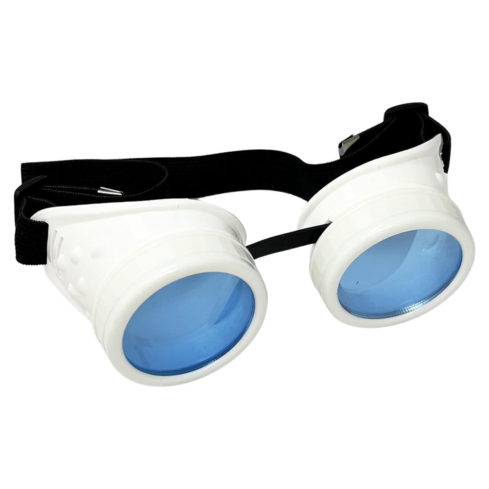 Gafas Steampunk Rave Hyper Vision UMBRELLALABORATORY UV Blancas