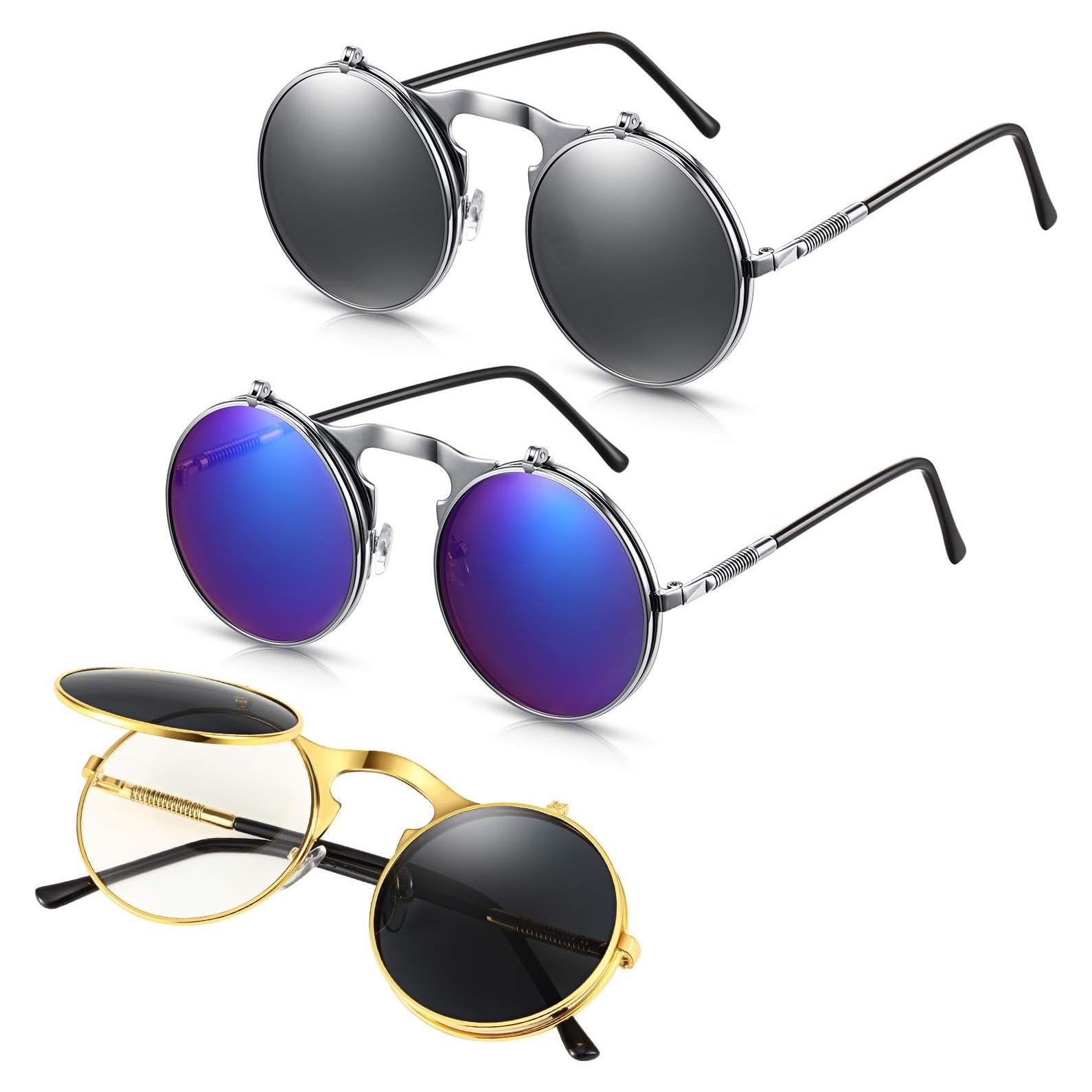 Gafas de Sol Plegables Retro Steampunk Frienda - 3 Colores