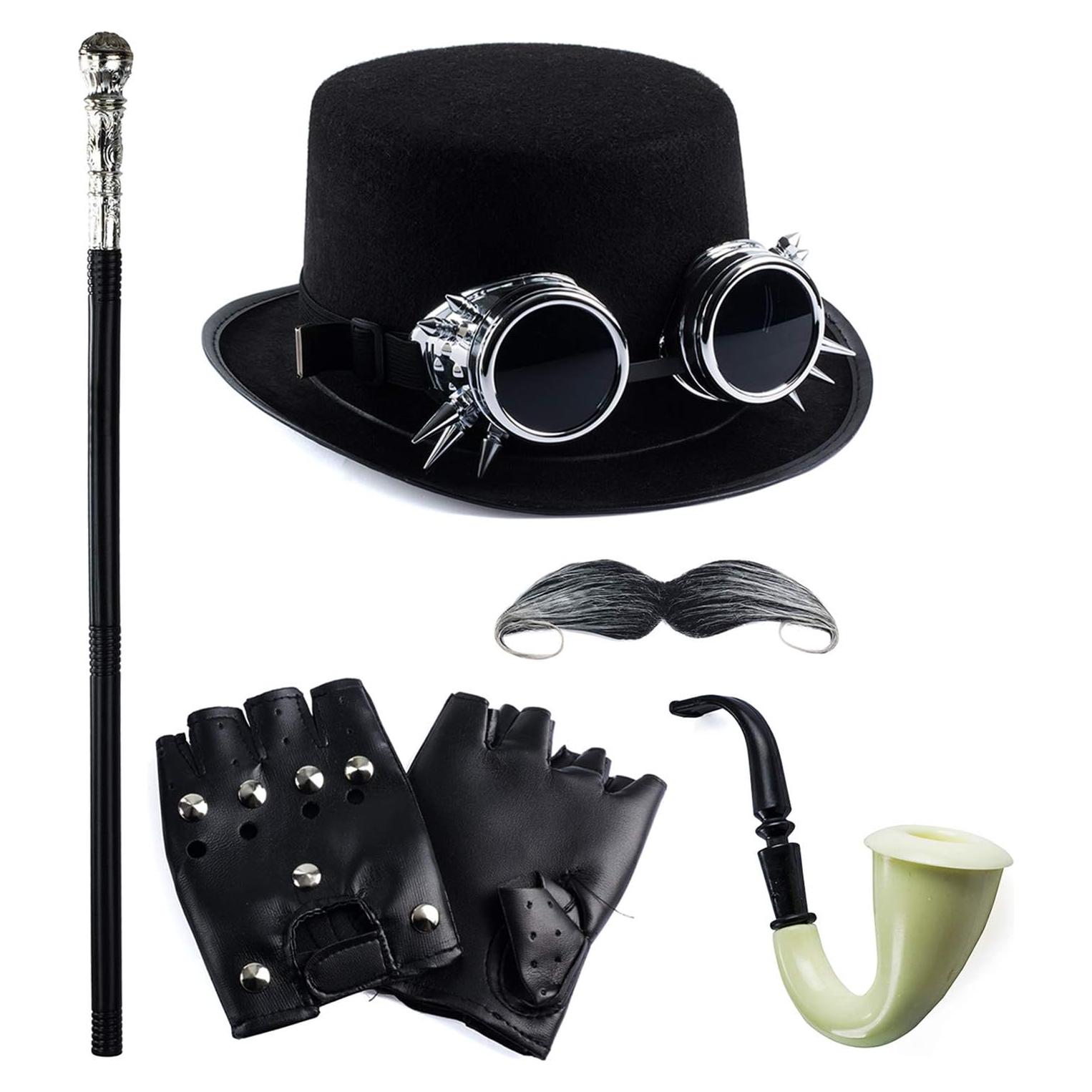 Set de Disfraz Steampunk Tigerdoe - Sombrero y Gafas