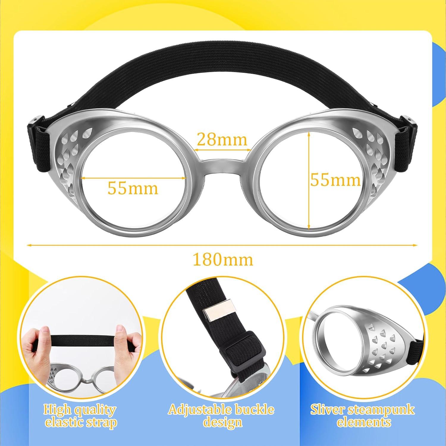 Gafas Steampunk Retro JenPen para Disfraz de Halloween - 3 Piezas