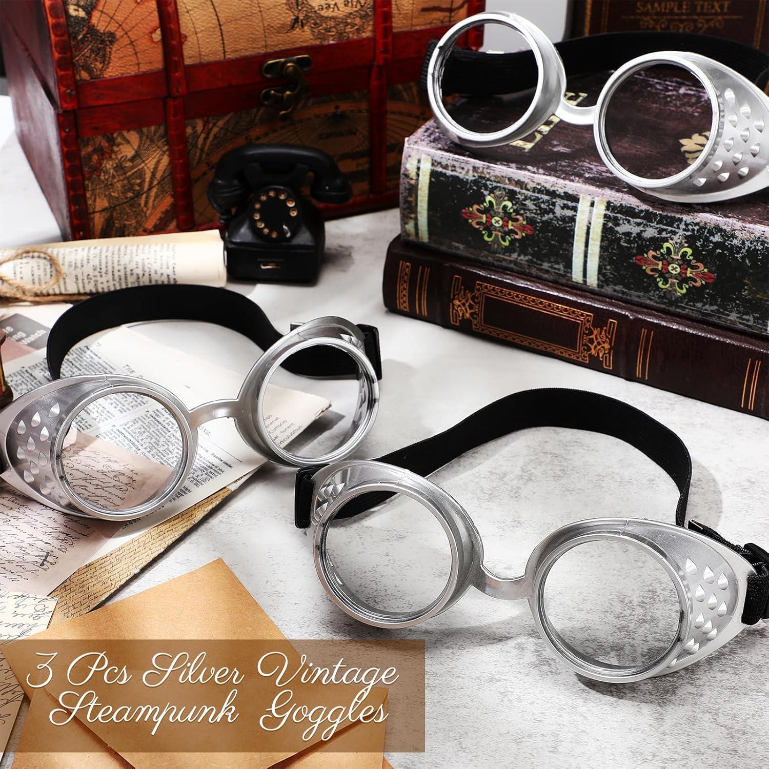 Gafas Steampunk Retro JenPen para Disfraz de Halloween - 3 Piezas