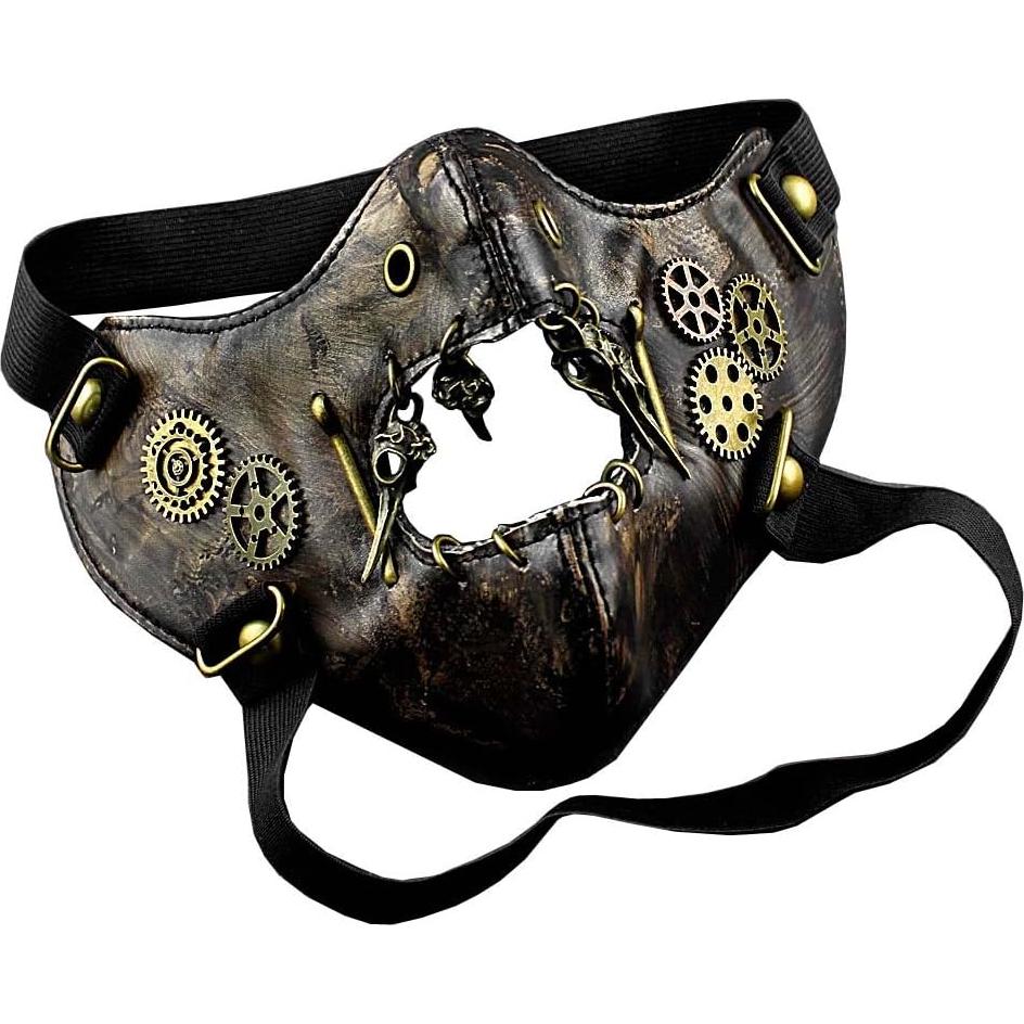 Máscara Steampunk Vintage de Engranajes para Hombres y Mujeres