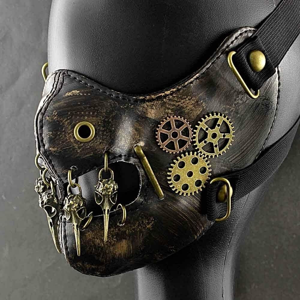 Máscara Steampunk Vintage de Engranajes para Hombres y Mujeres