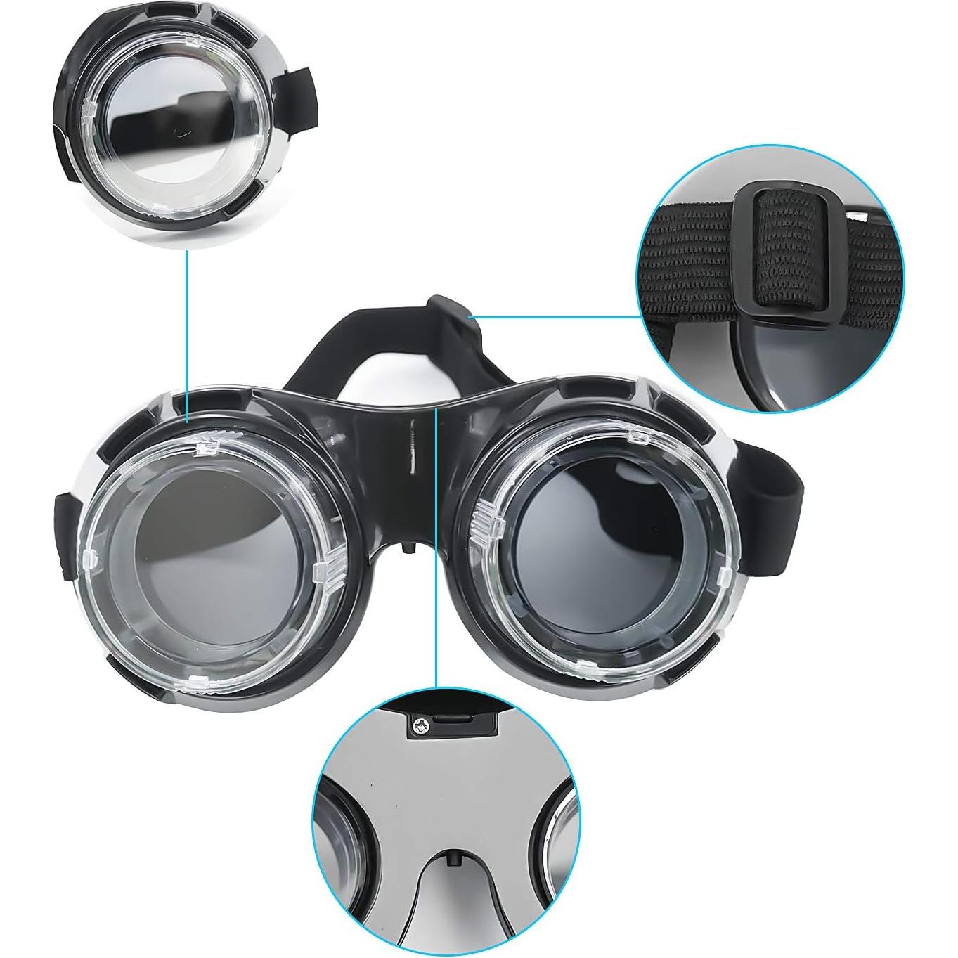 Gafas LED Steampunk Luwint Multicolor para Fiestas y Disfraces