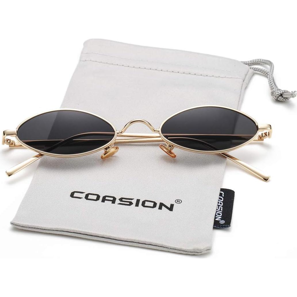Gafas de Sol Vintage Ovaladas Coasion UV400 Marco Metal