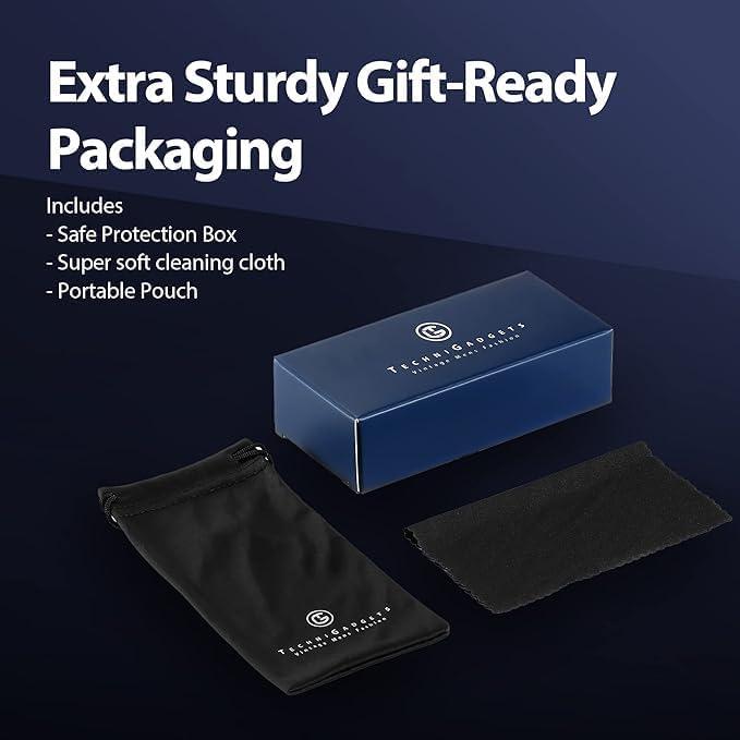 Gafas de sol redondas steampunk Technigadgets UV400 Oro/Negro