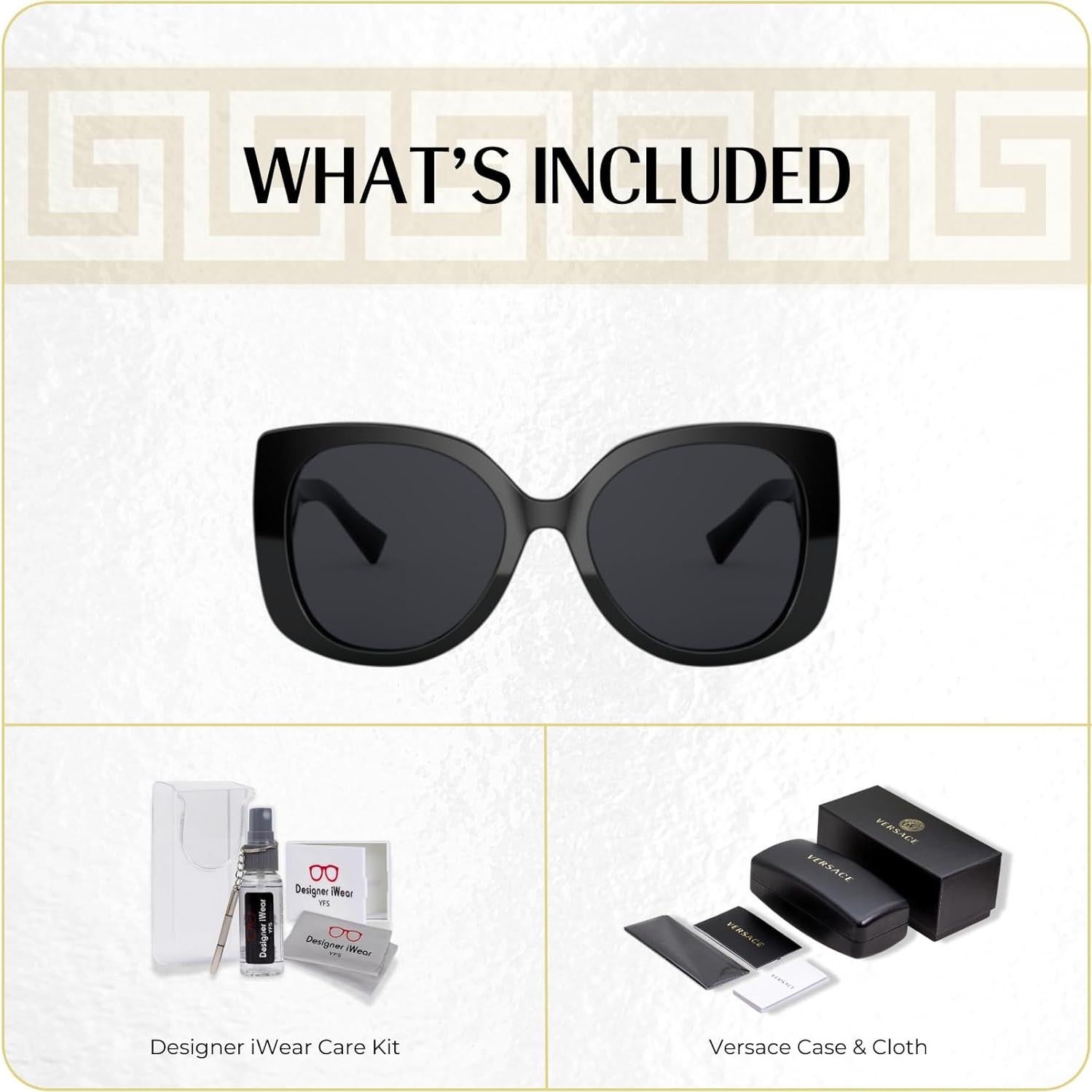 Gafas de sol Versace VE4387 para mujeres con kit de cuidado