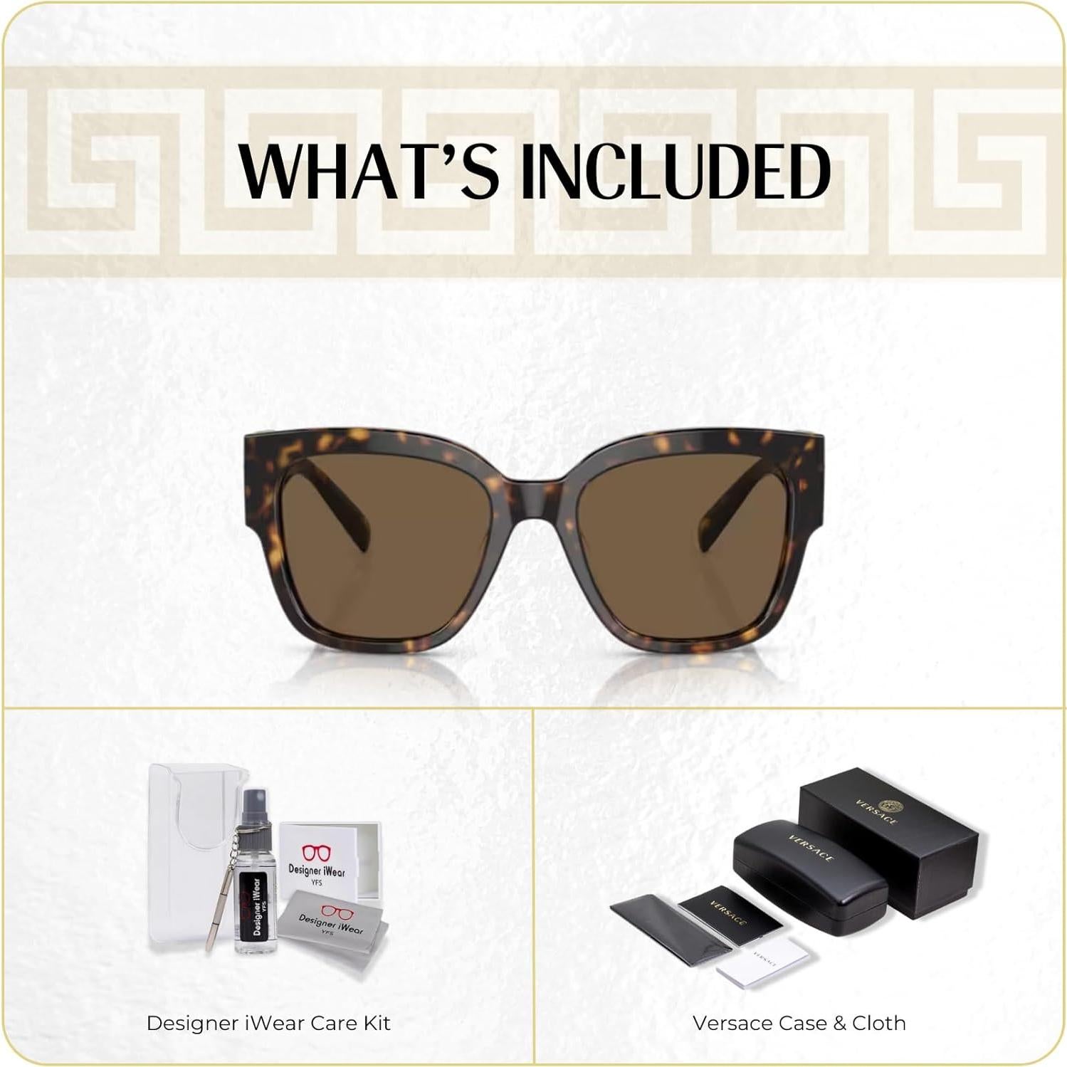 Gafas de sol cuadradas Versace VE4437U para mujer con kit