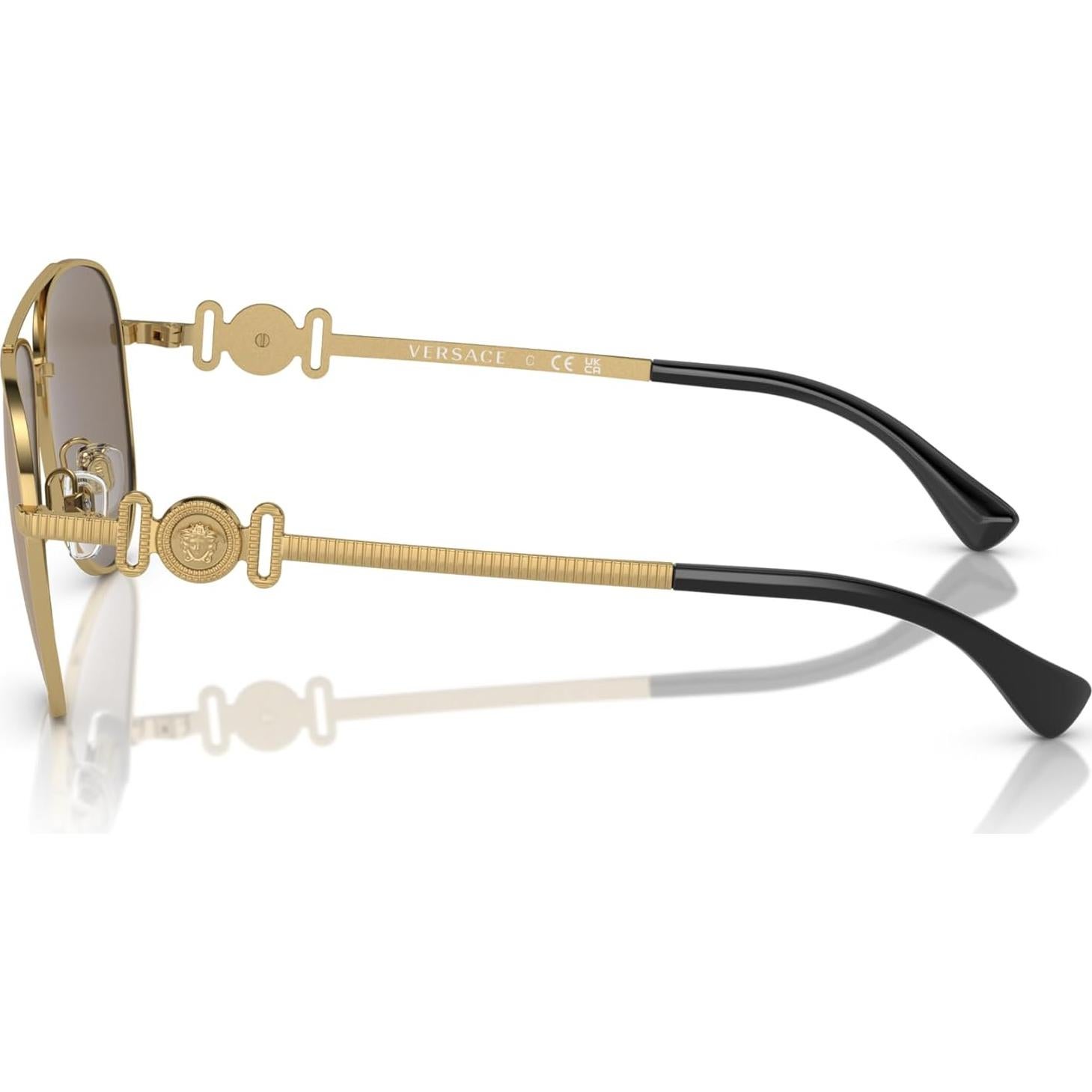 Gafas de sol Versace para niños marco dorado lentes espejo 52mm