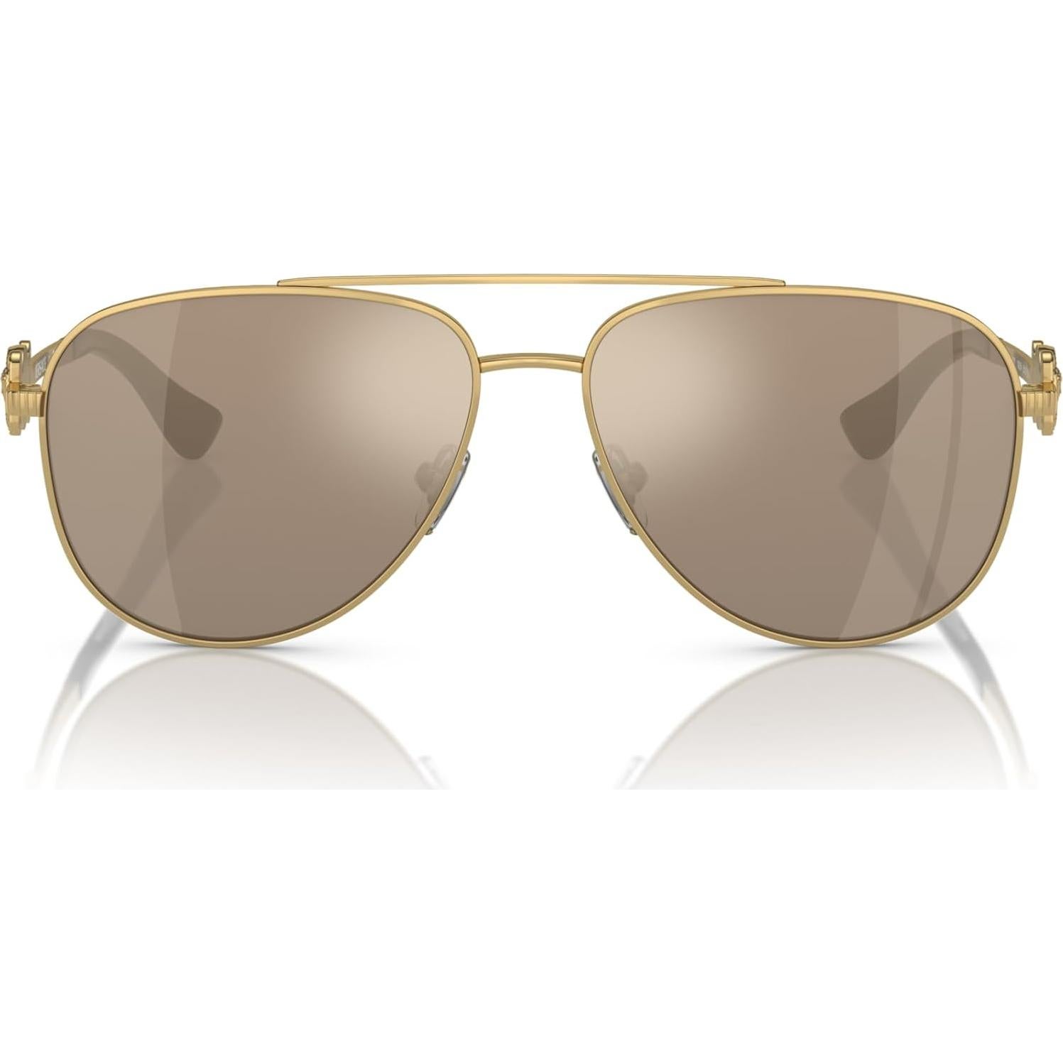 Gafas de sol Versace para niños marco dorado lentes espejo 52mm