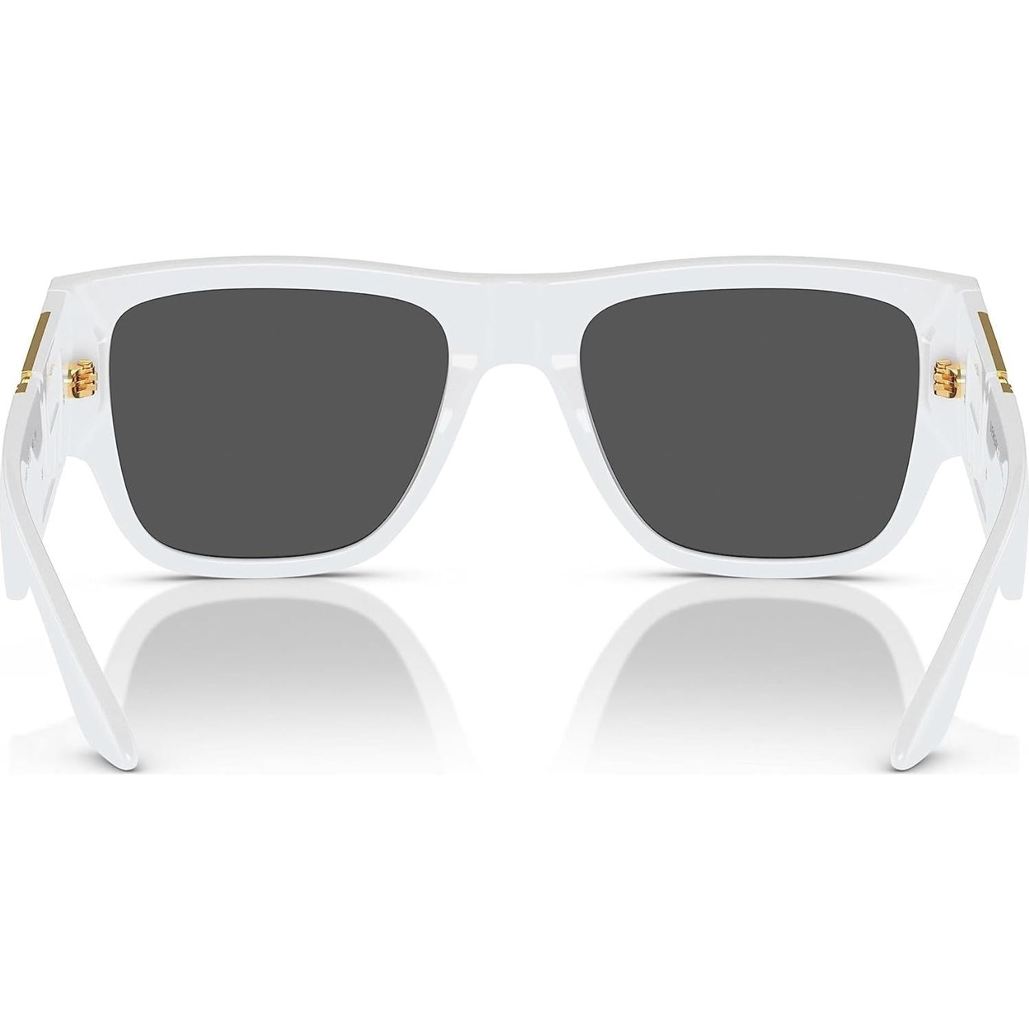 Gafas de Sol Versace Hombre Marco Blanco Lentes Grises 57mm